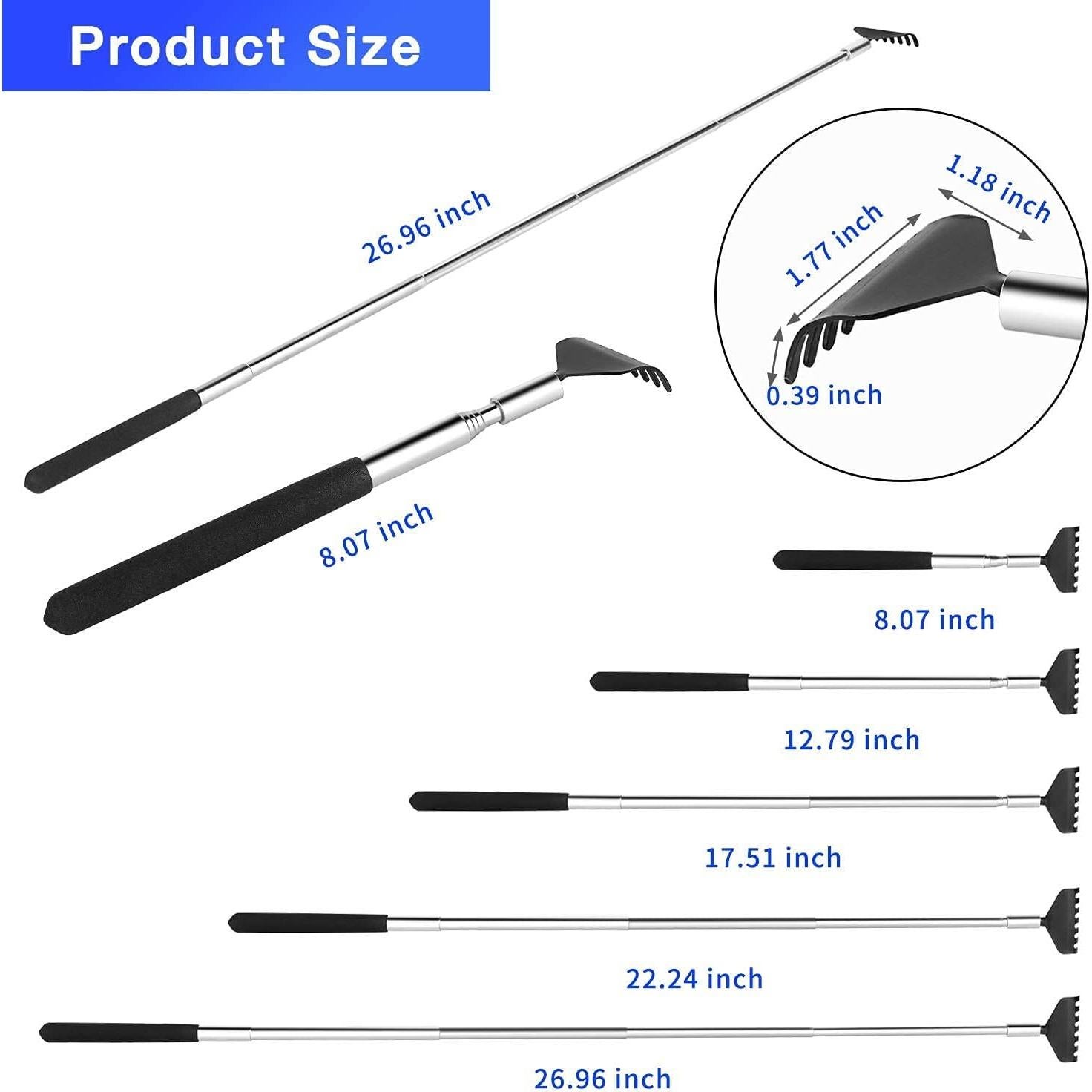 Rascador de Espalda Telescópico Kuvvfe Acero Inoxidable 60.96 cm
