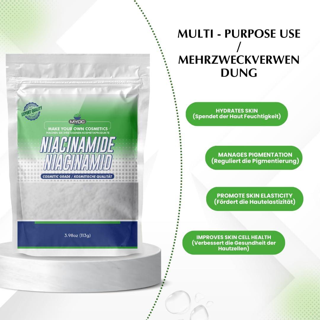 Polvo de Niacinamida MYOC 113g Grado Cosmético para DIY