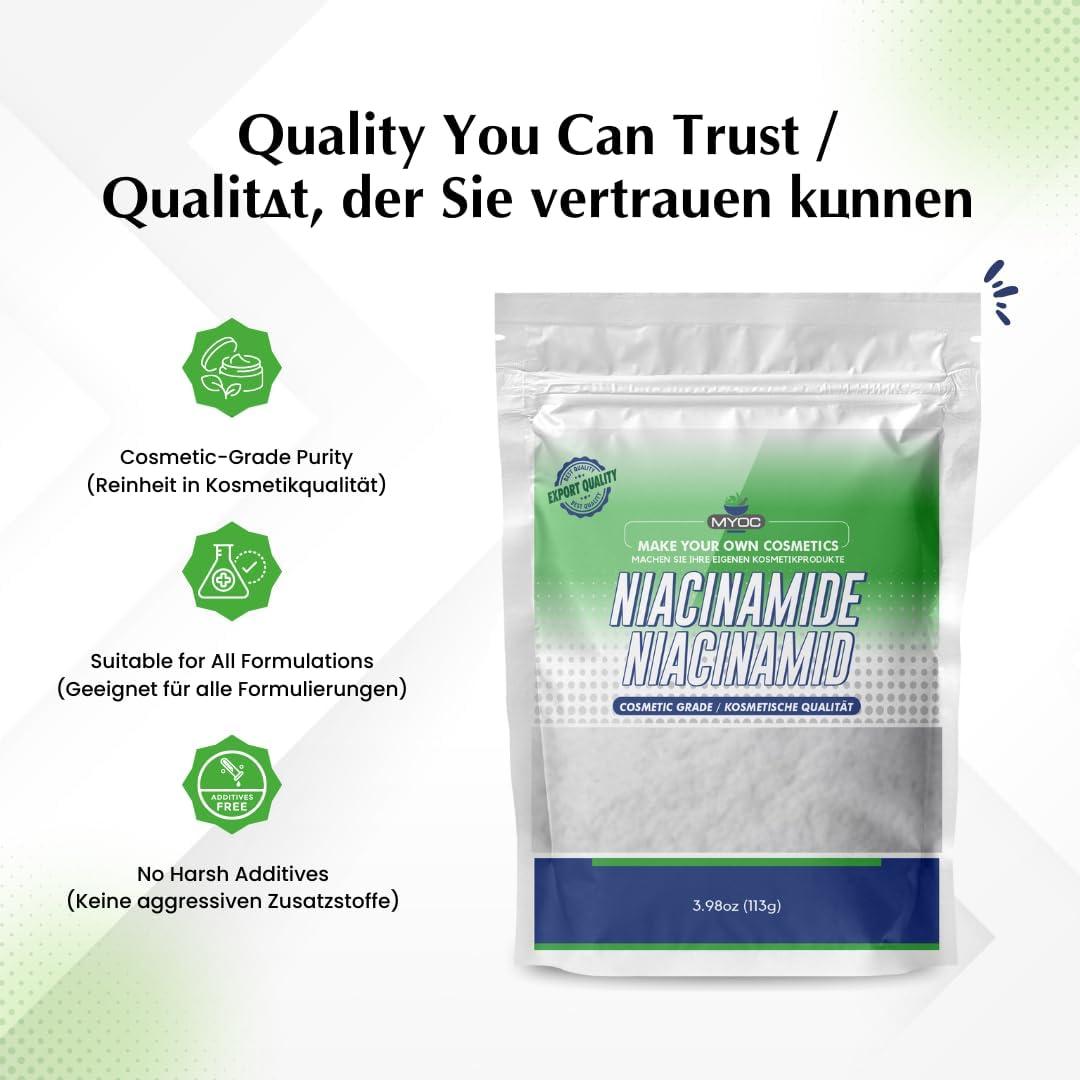 Polvo de Niacinamida MYOC 113g Grado Cosmético para DIY