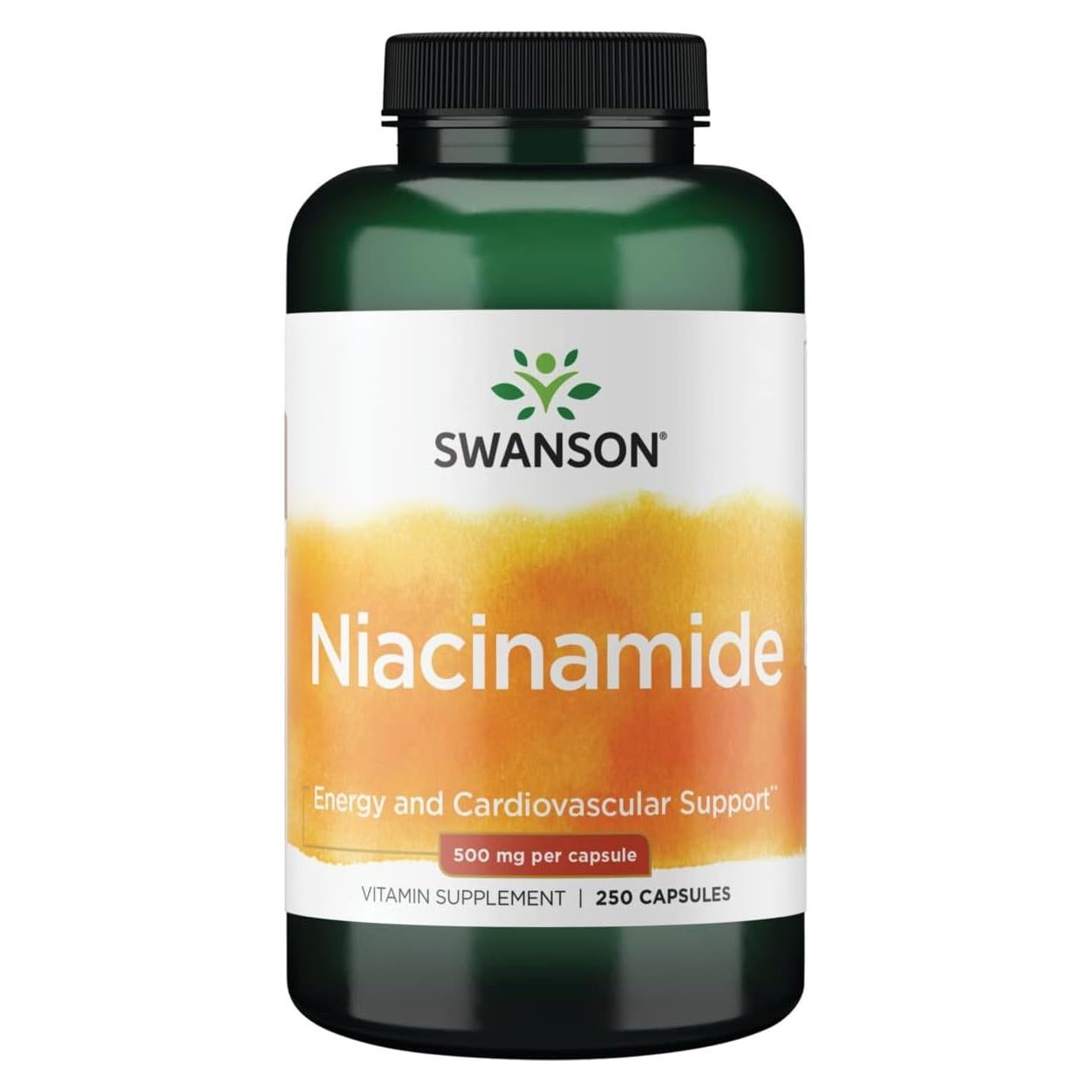 Suplemento de Niacinamida Swanson 500 mg 250 Cápsulas