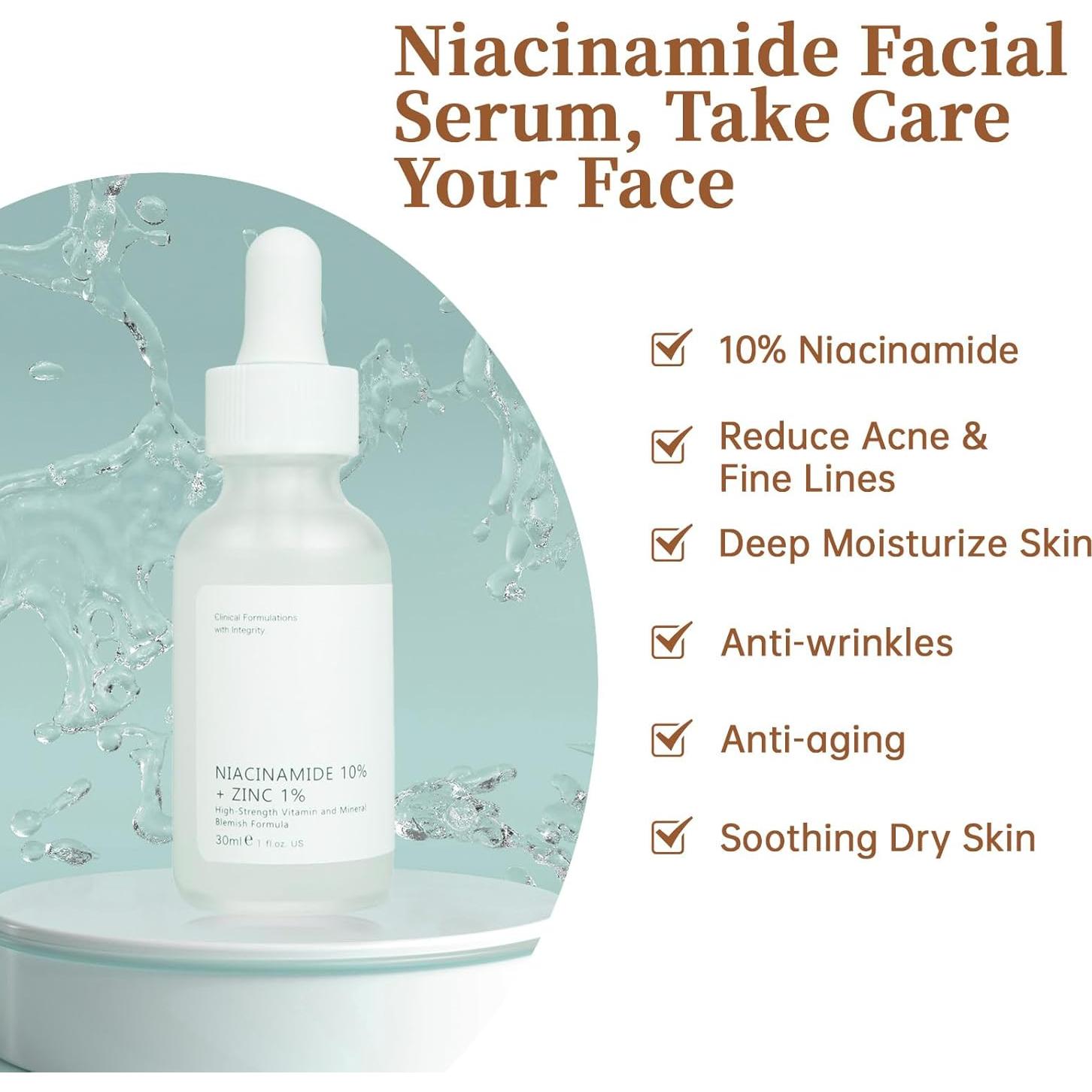 Suero Facial de Niacinamida 10% + Zinc 1% MIZEEYE 30ml