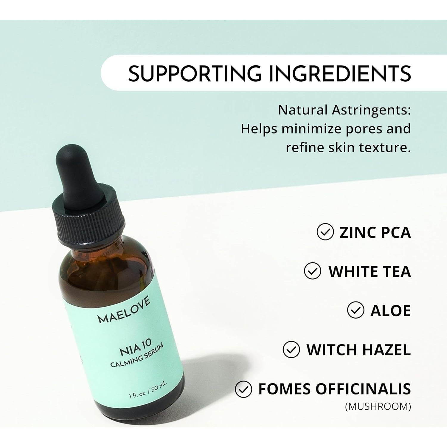 Suero Calmante MAELOVE NIA 10 con Niacinamida 10% 81g