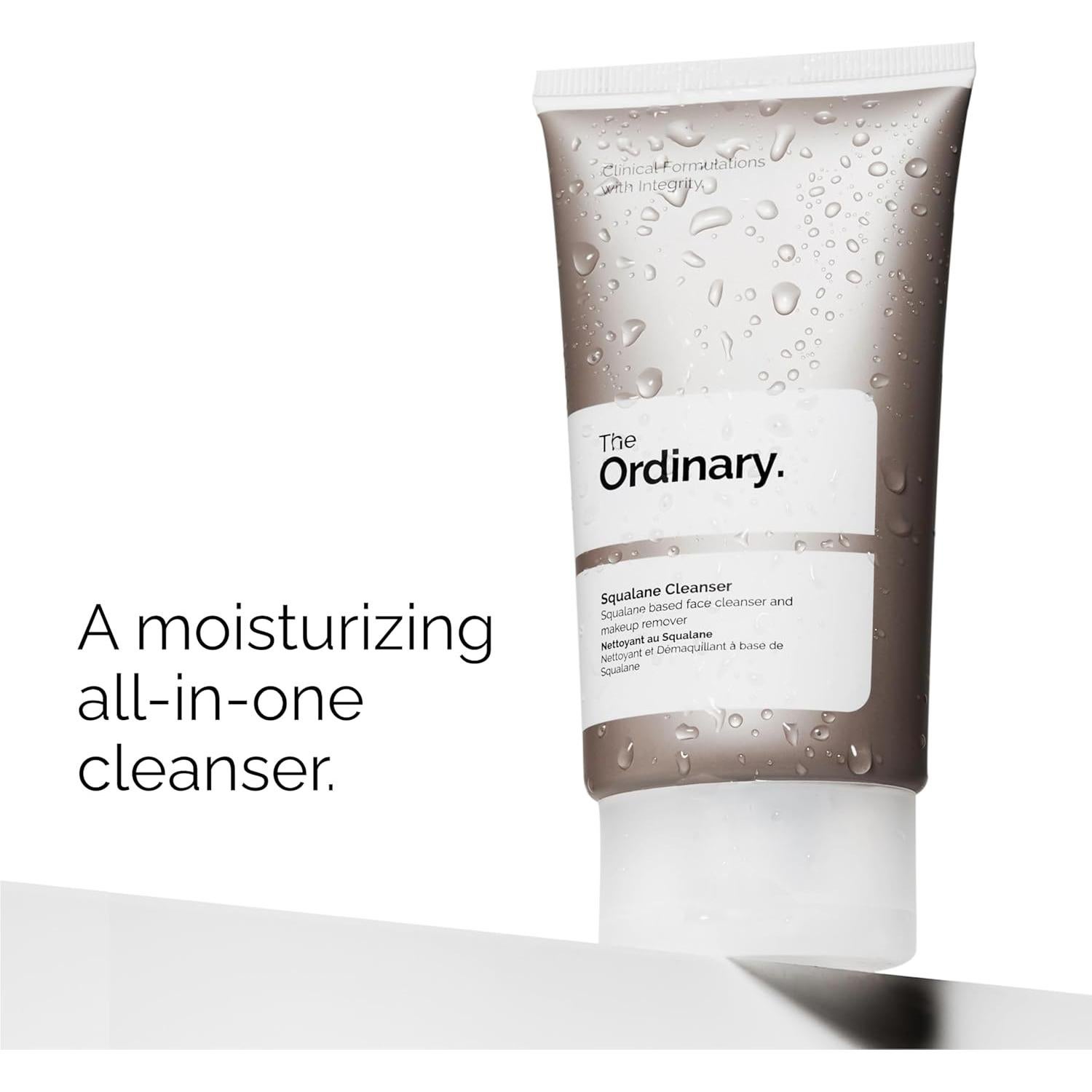 Set de Cuidado de Piel Grasa The Ordinary - Hidratante Ácido Hialurónico 2% 29.57ml, Limpiador Escualano 150ml