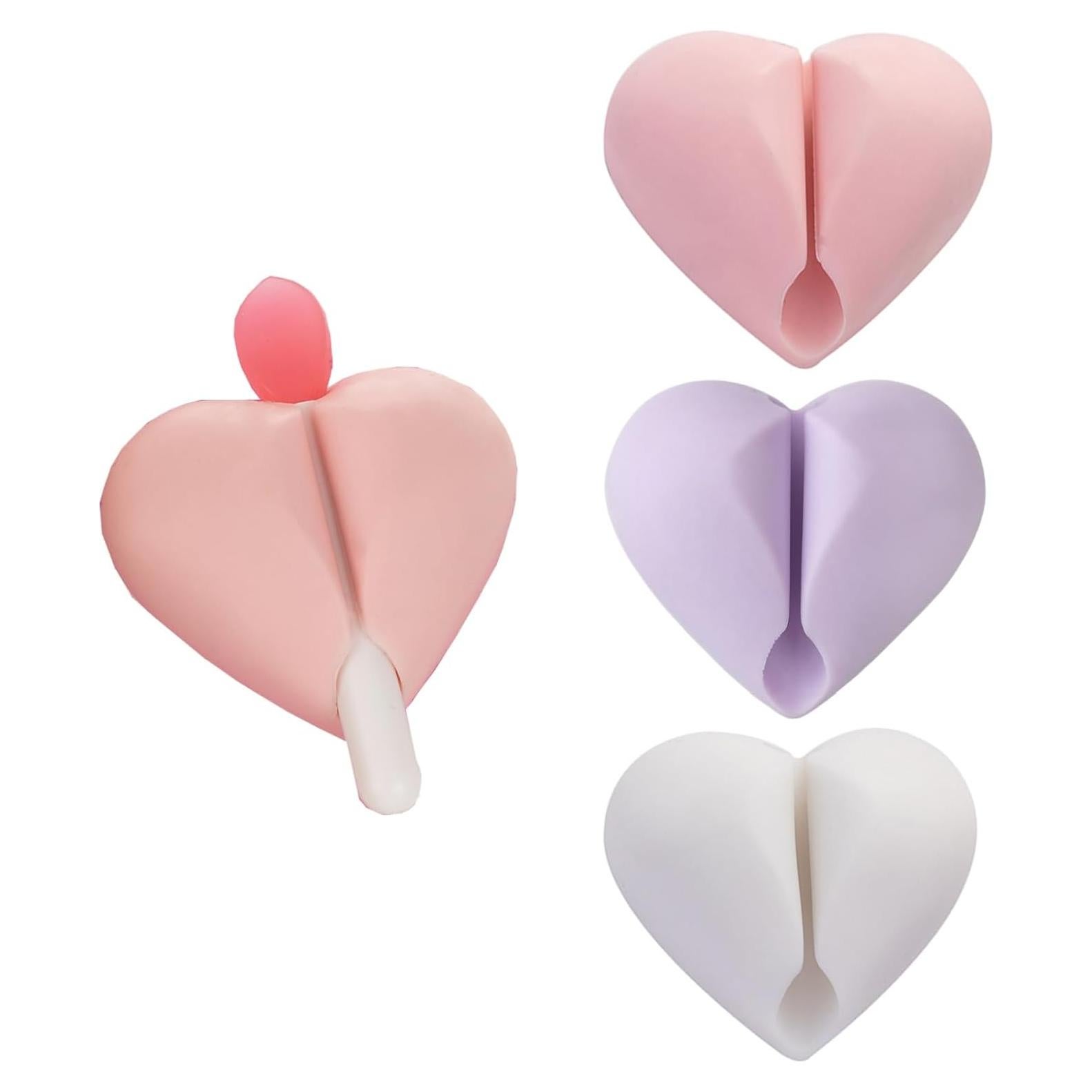 Soporte Organizador de Brochas de Labios Veseek - Silicona Corazón