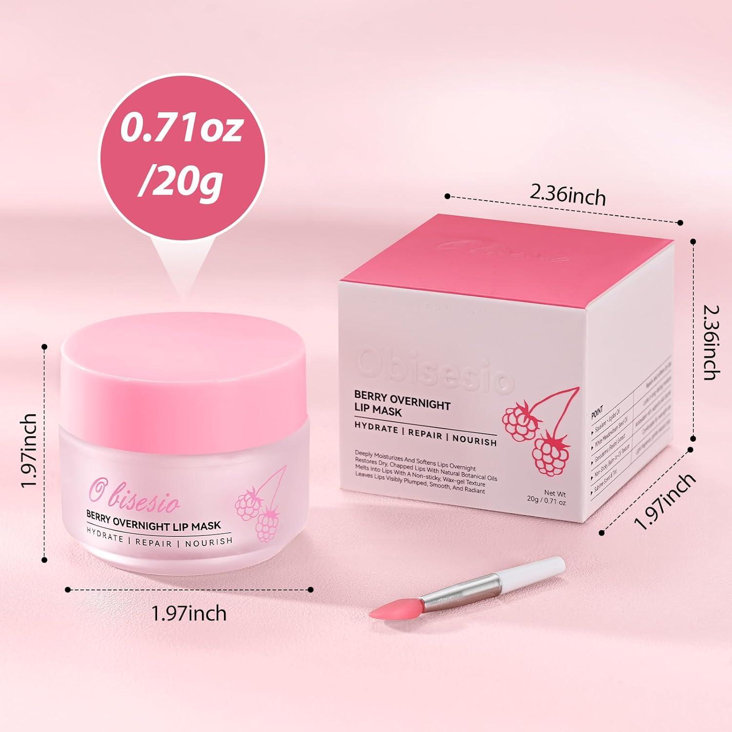 Mascarilla Labial Nocturna Obisesio 20g Hidratante con Escualano