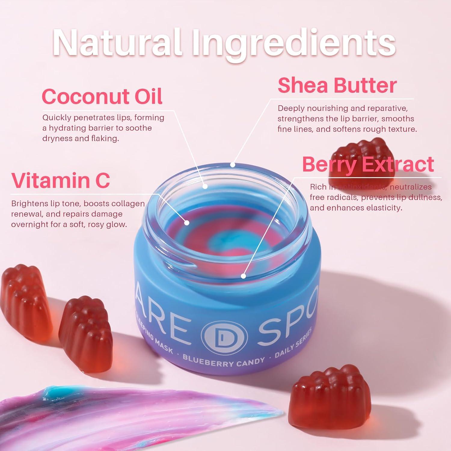 Mascarilla Labial Gel Uva SPODARE 12.4 ml - Hidrata y Repara