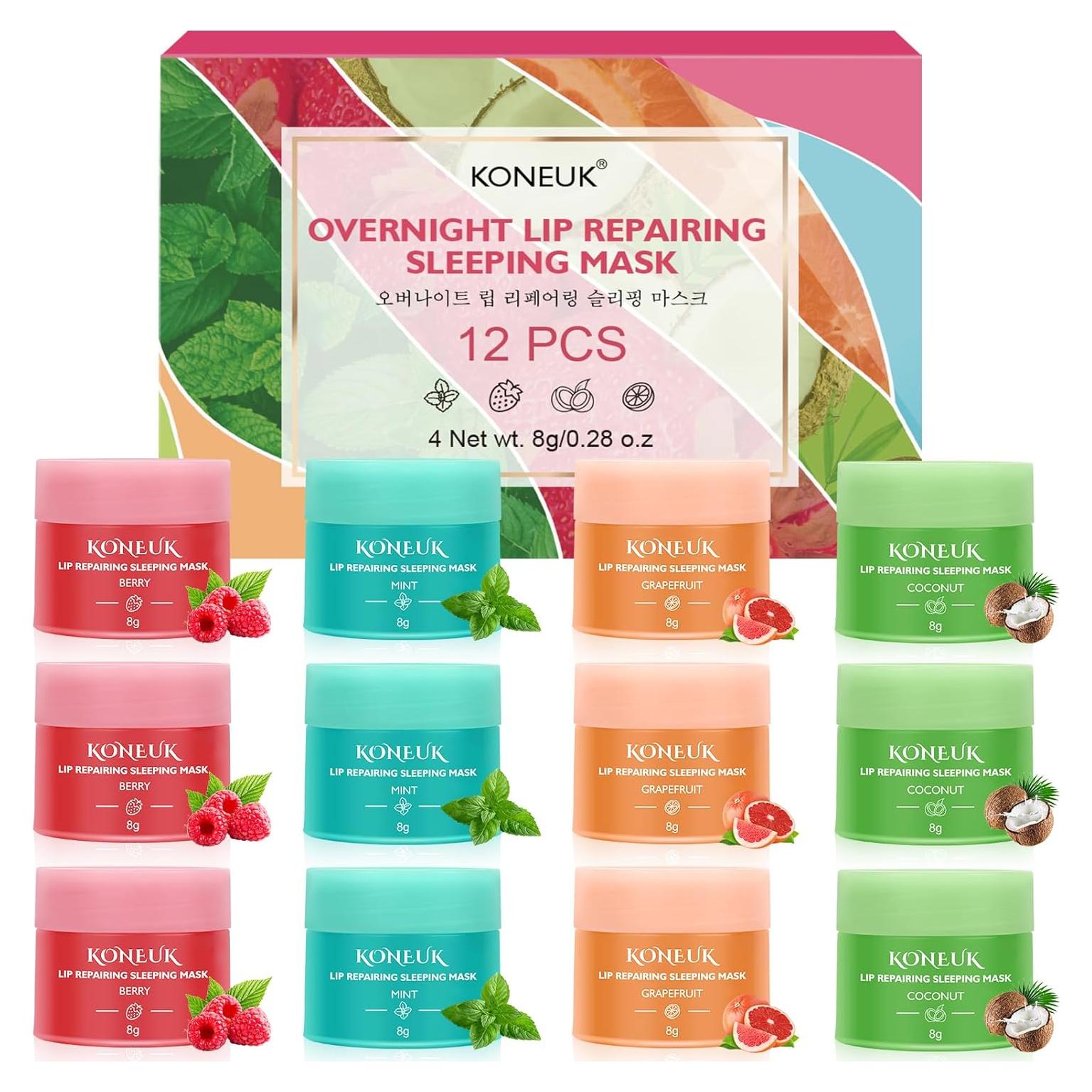 Juego de 12 Mascarillas Labiales Nutritivas con Vitamina C y Coco