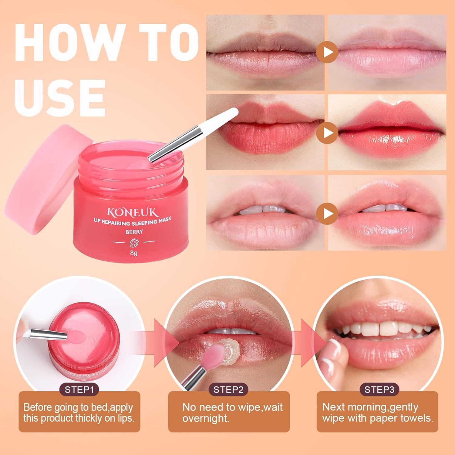 Juego de 12 Mascarillas Labiales Nutritivas con Vitamina C y Coco