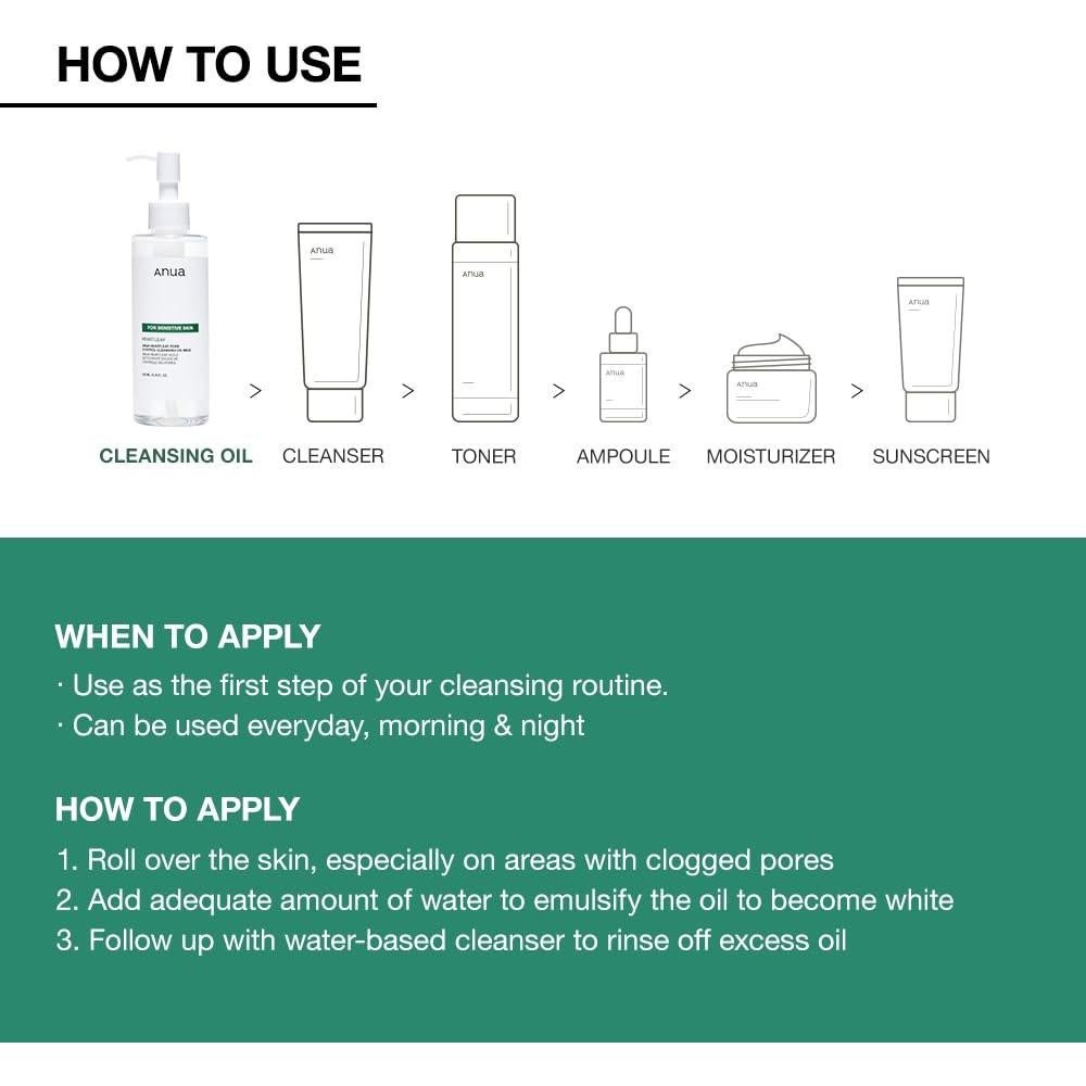 Dúo Limpiador Facial Anua: Aceite y Espuma Suave 200ml