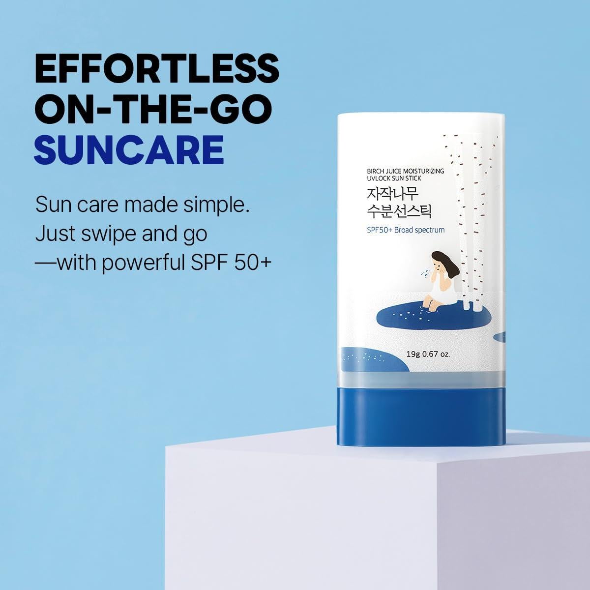 ROUND LAB Stick Solar Hidratante SPF 50 para Cara y Cuerpo 19g