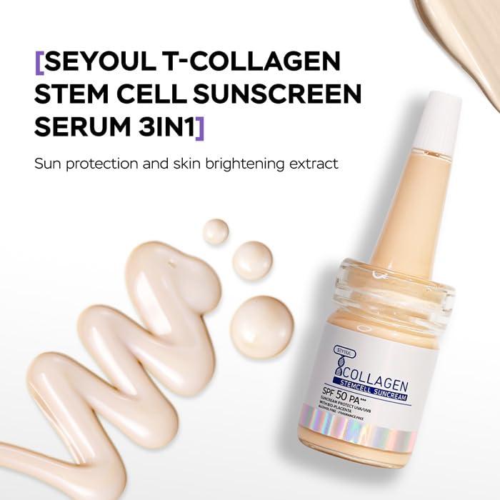Suero Solar T-Collagen Stemcell SPF50+ PA++++ 4 Botellas