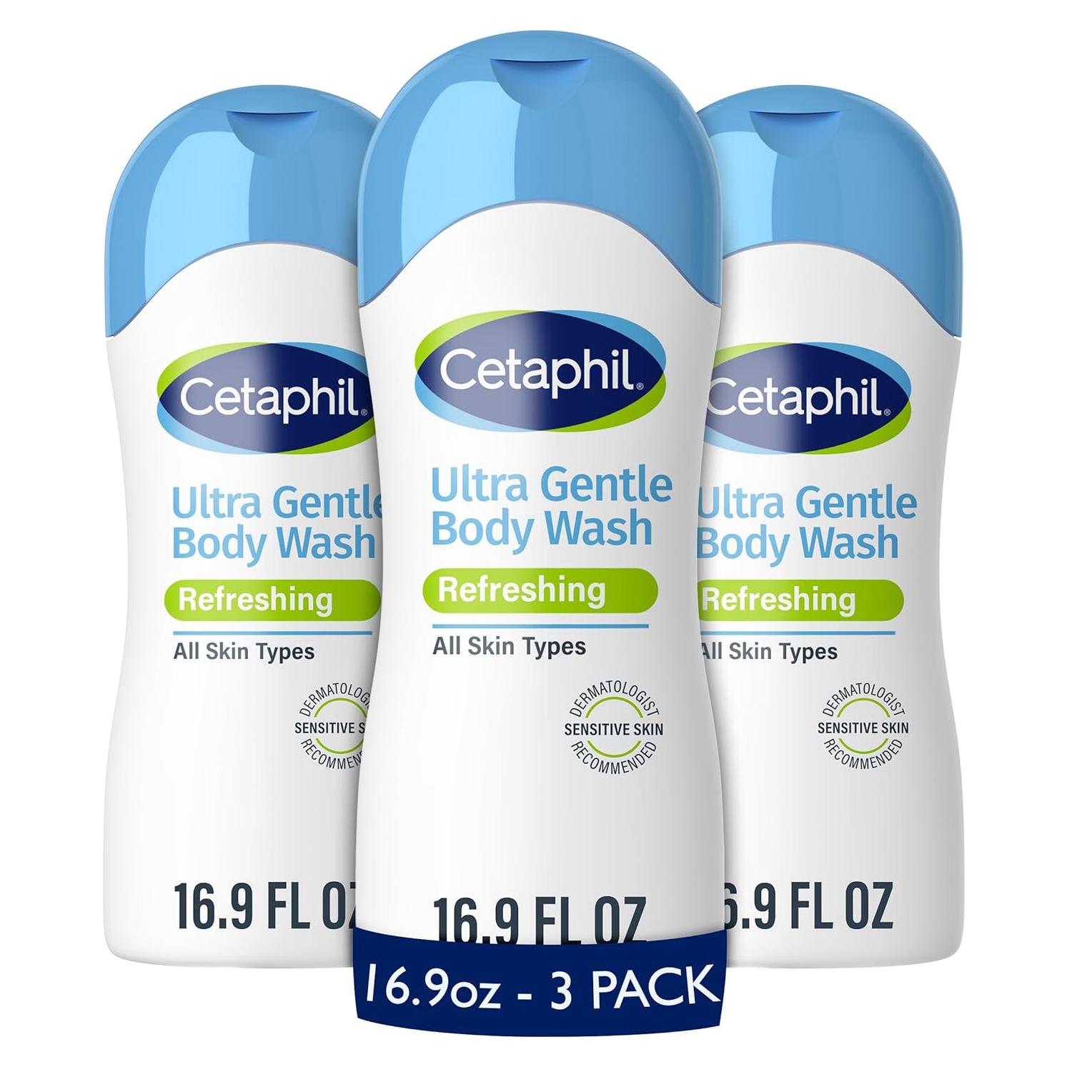 Gel de Baño Cetaphil Ultra Gentle 478ml, Piel Sensible, Hipoalergénico