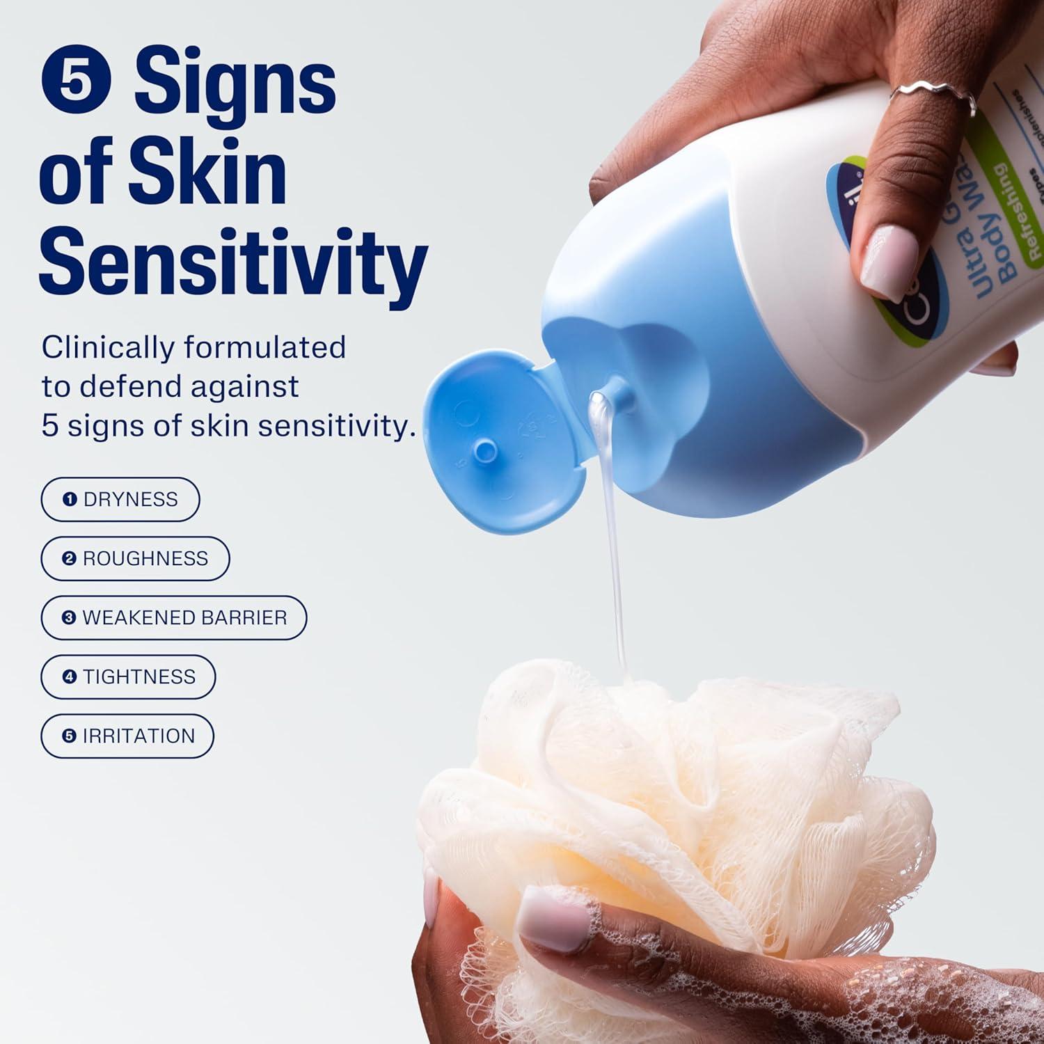 Gel de Baño Cetaphil Ultra Gentle 478ml, Piel Sensible, Hipoalergénico