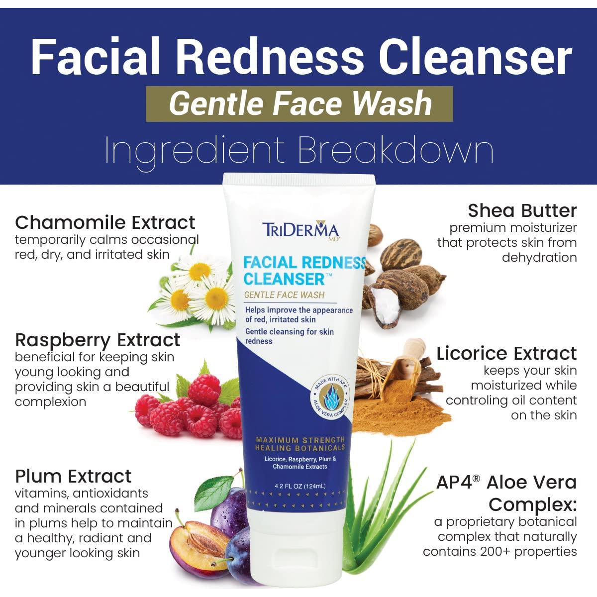 Limpiador Facial TriDerma para Enrojecimiento 119g Piel Sensible