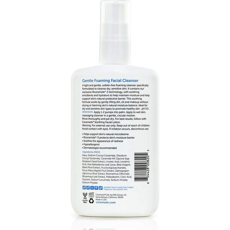 Limpiador Facial Espumoso Ceramedx 236.6 ml Piel Sensible