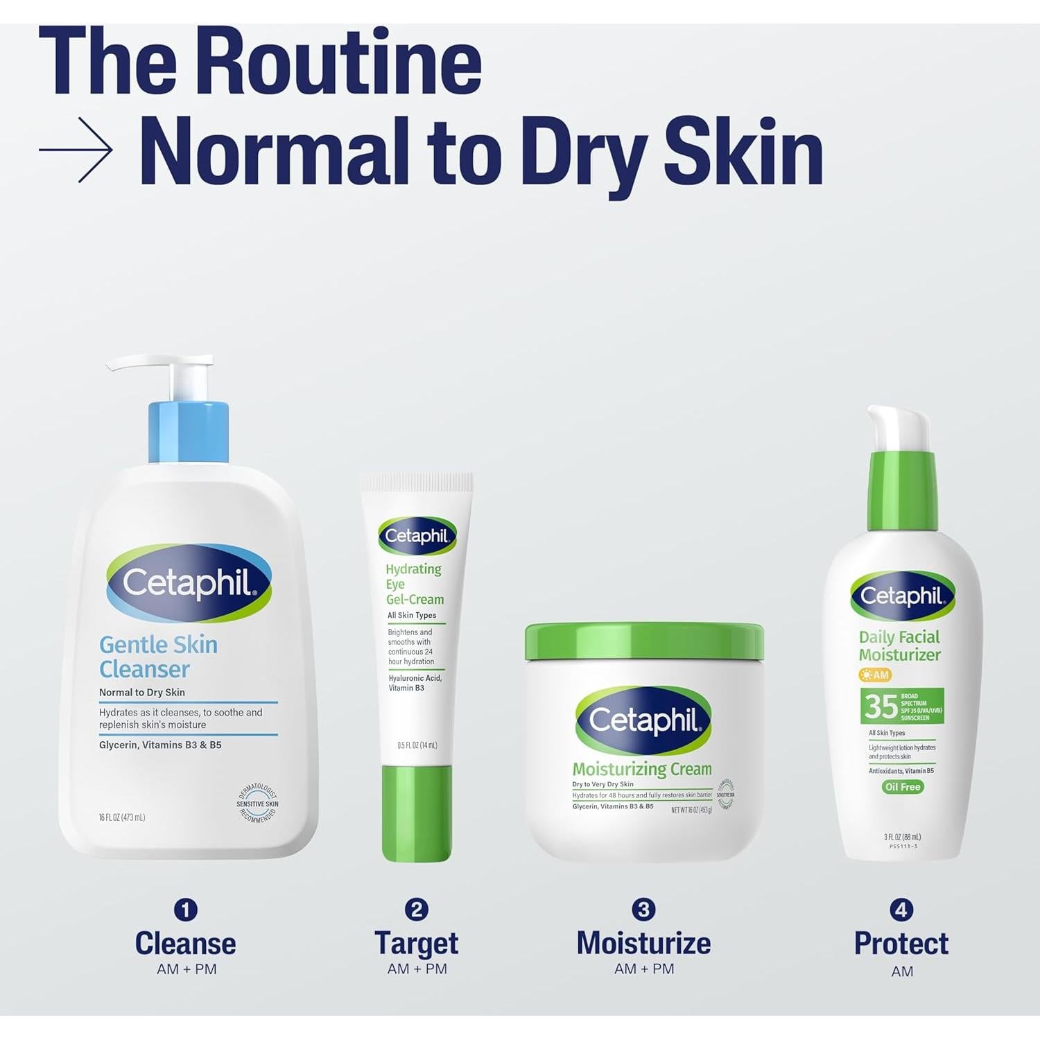 Limpiador Facial Cetaphil Suave 3x118ml Piel Sensible