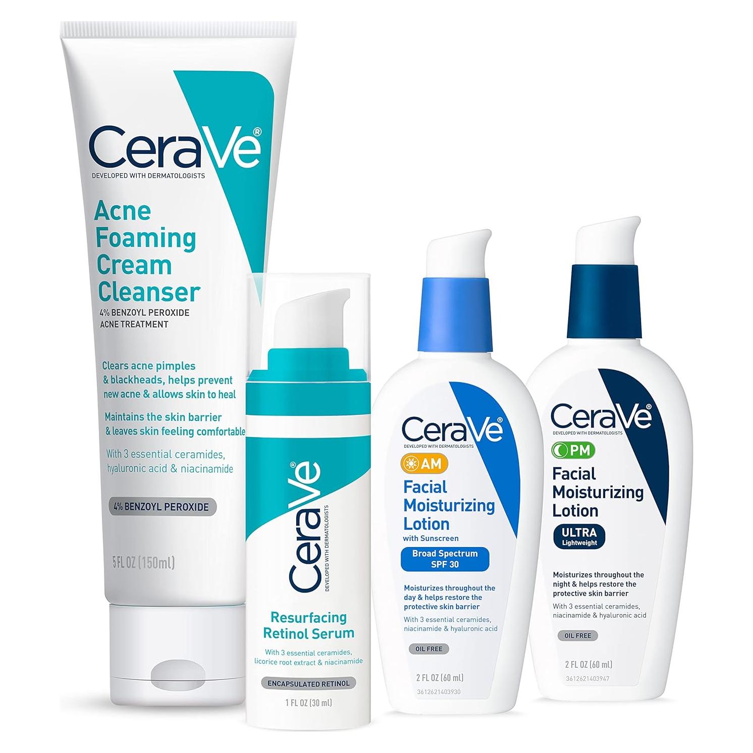 Conjunto Cuidado Piel Acné CeraVe 5 productos 0.64kg