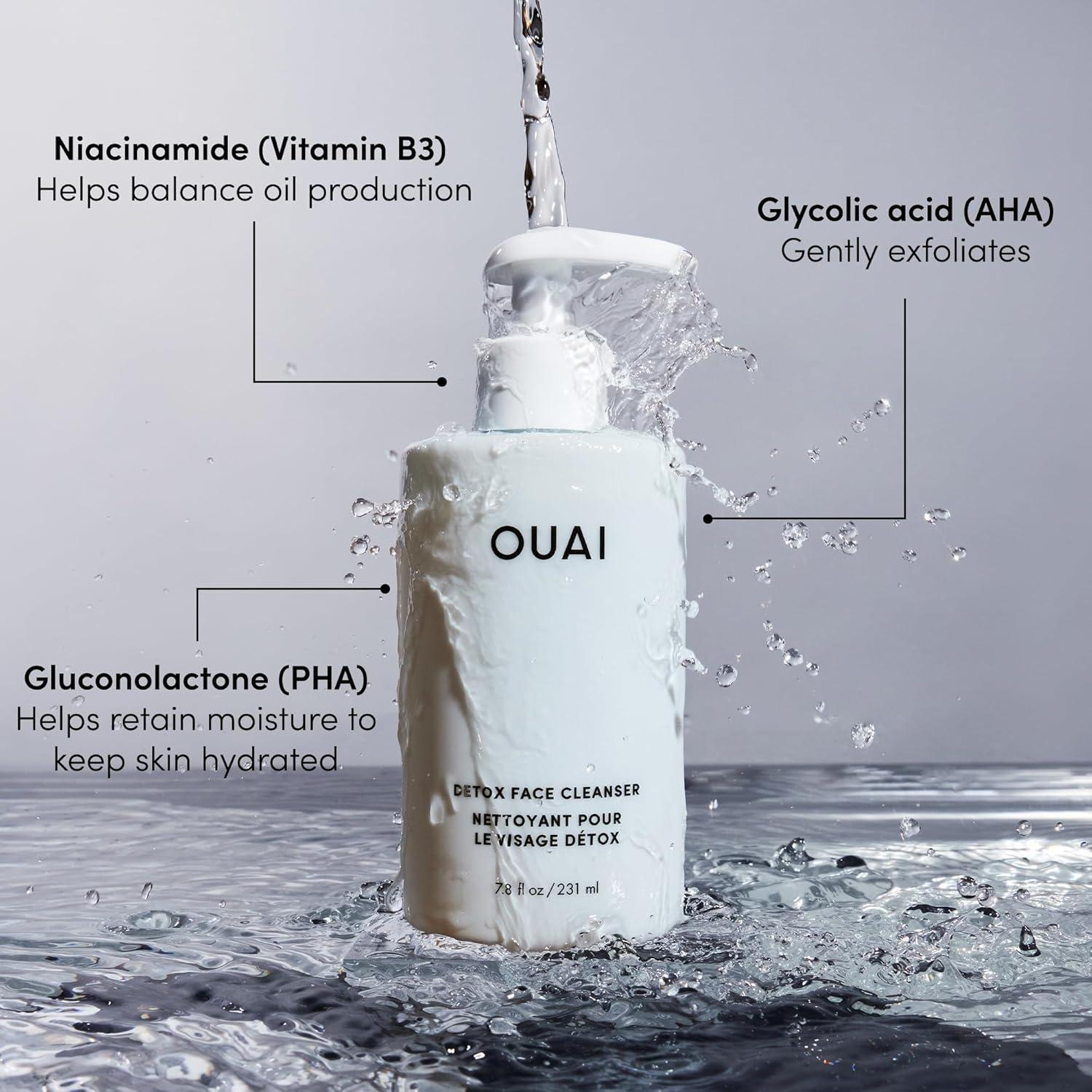 Limpiador Facial Detox OUAI 230 ml - Ácido Glicólico y Niacinamida