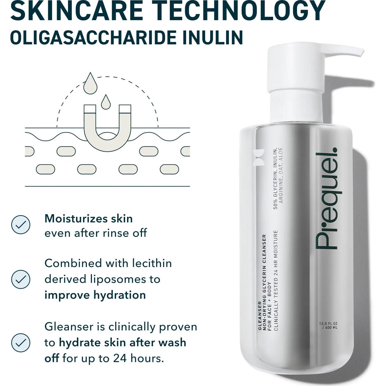 Limpiador Facial Hidratante Prequel 400ml - Sin Fragancia