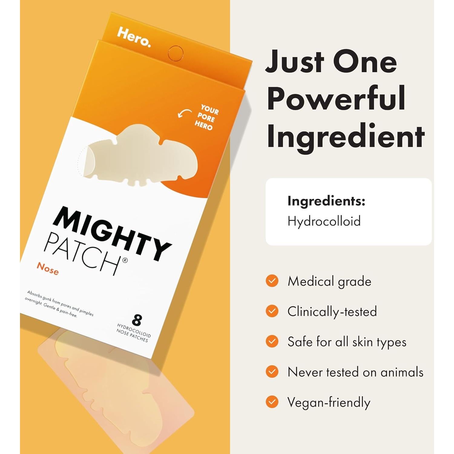 Parches para Nariz Hero Cosmetics - Liberación de Poros 7 Días