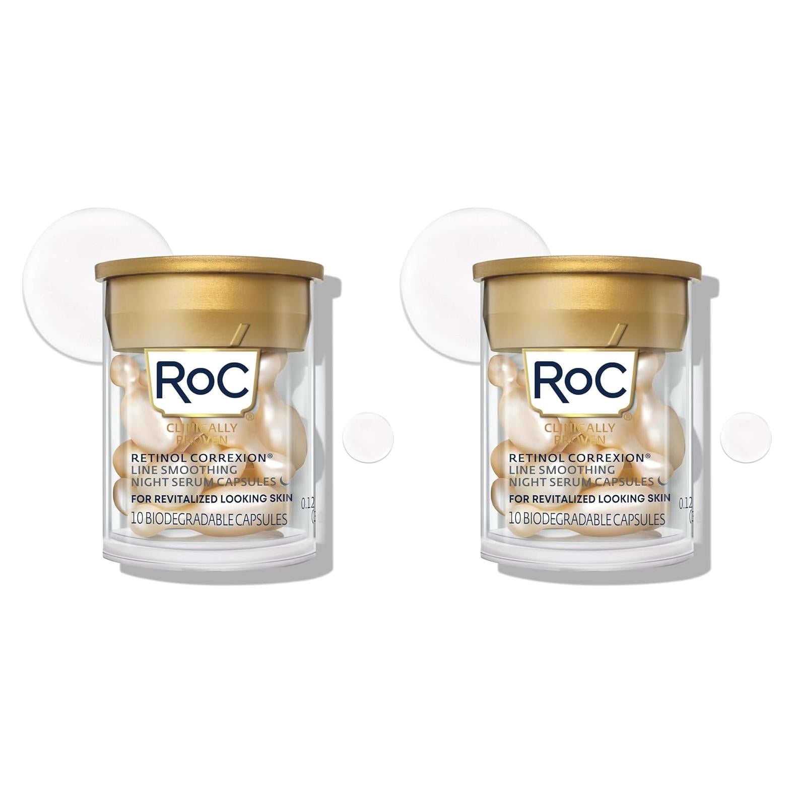 Cápsulas de Suero Nocturno Antienvejecimiento RoC 10 Contenido