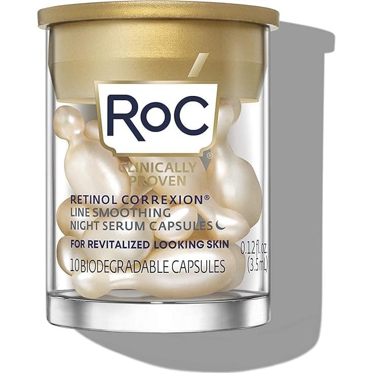 Cápsulas de Suero Nocturno Antienvejecimiento RoC 10 Contenido