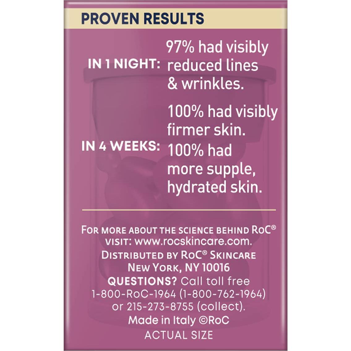 Cápsulas de Suero Nocturno Antienvejecimiento RoC 10 Contenido