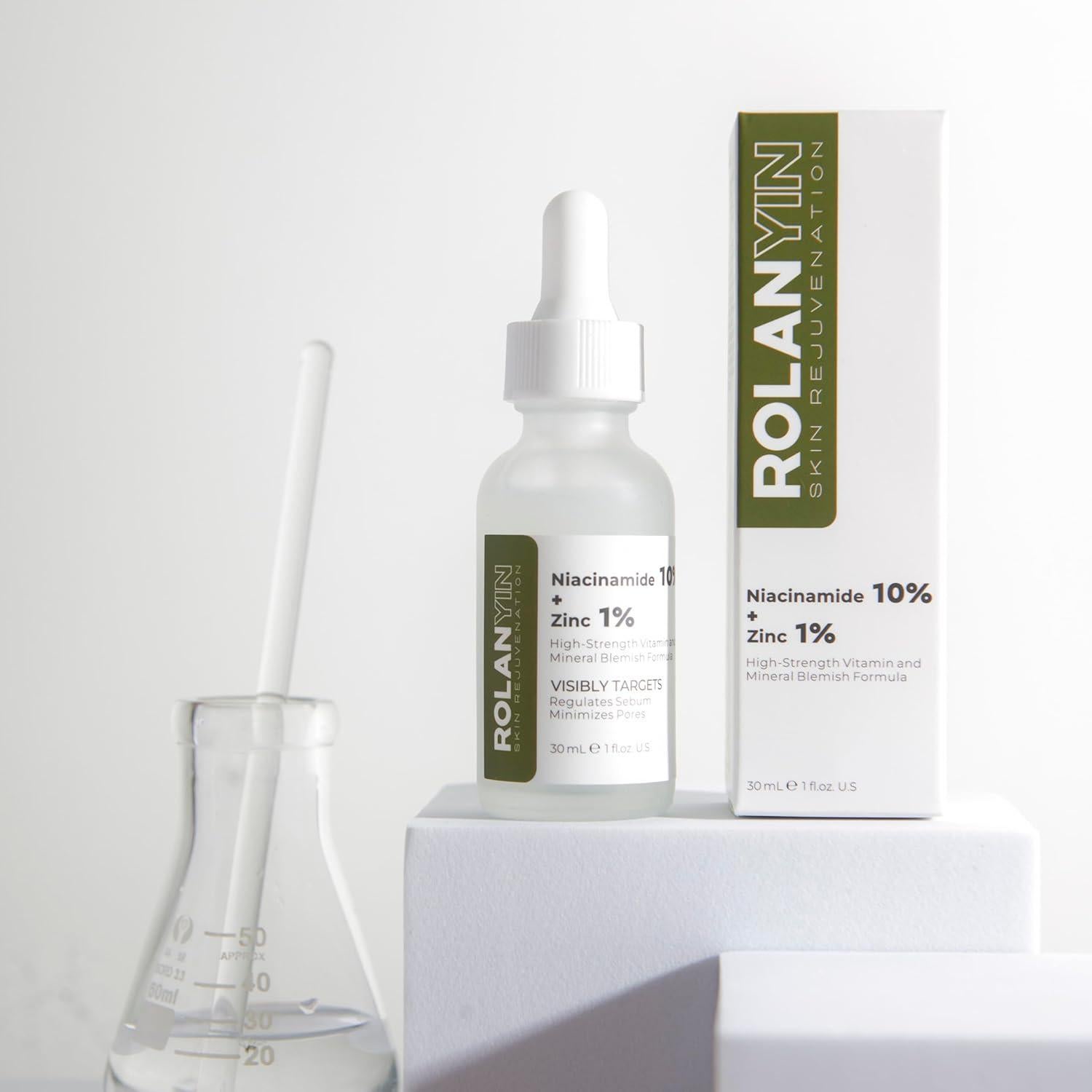 ROLANYIN Suero Niacinamida 10% + Zinc 1% y Crema Vitamina C