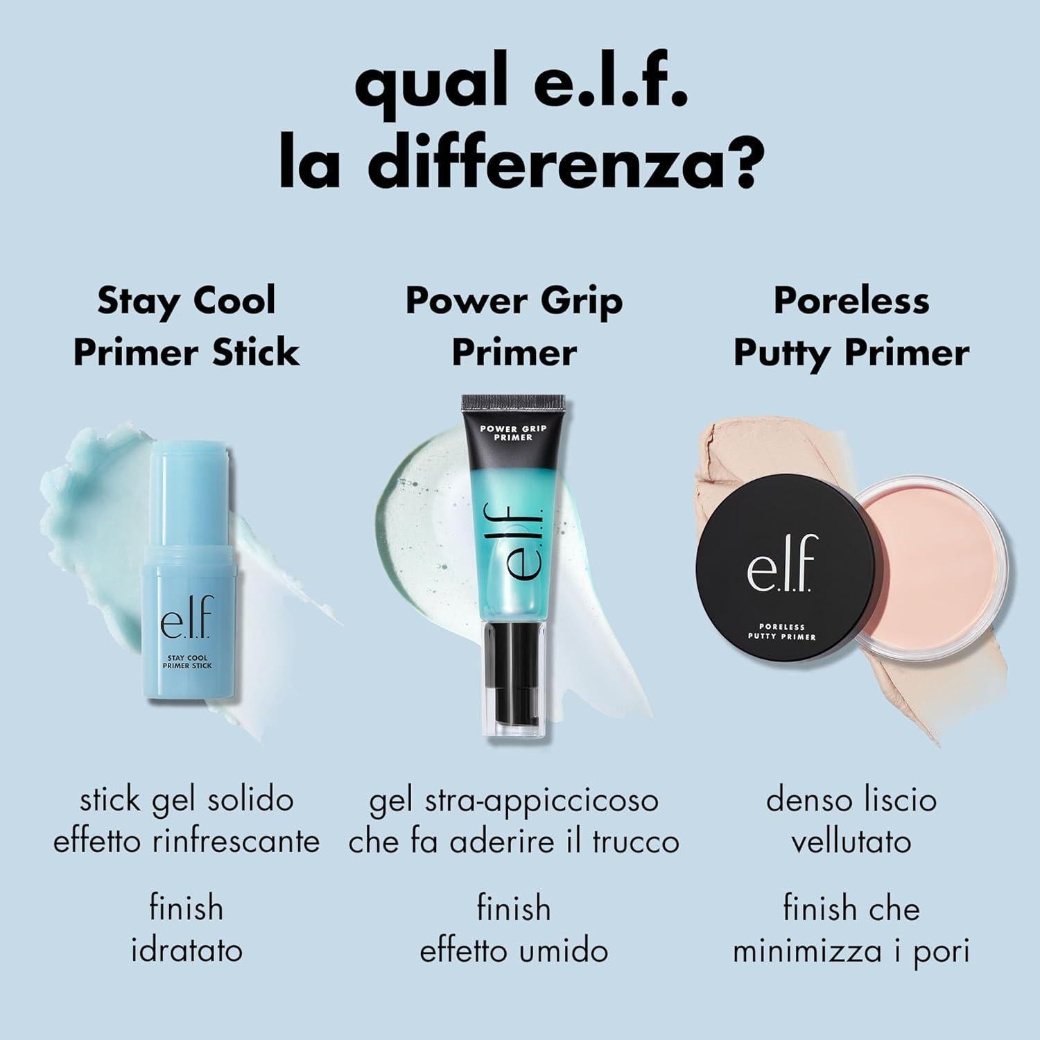Stick Primer Hidratante e.l.f. 40g - Gel Refrescante para Maquillaje