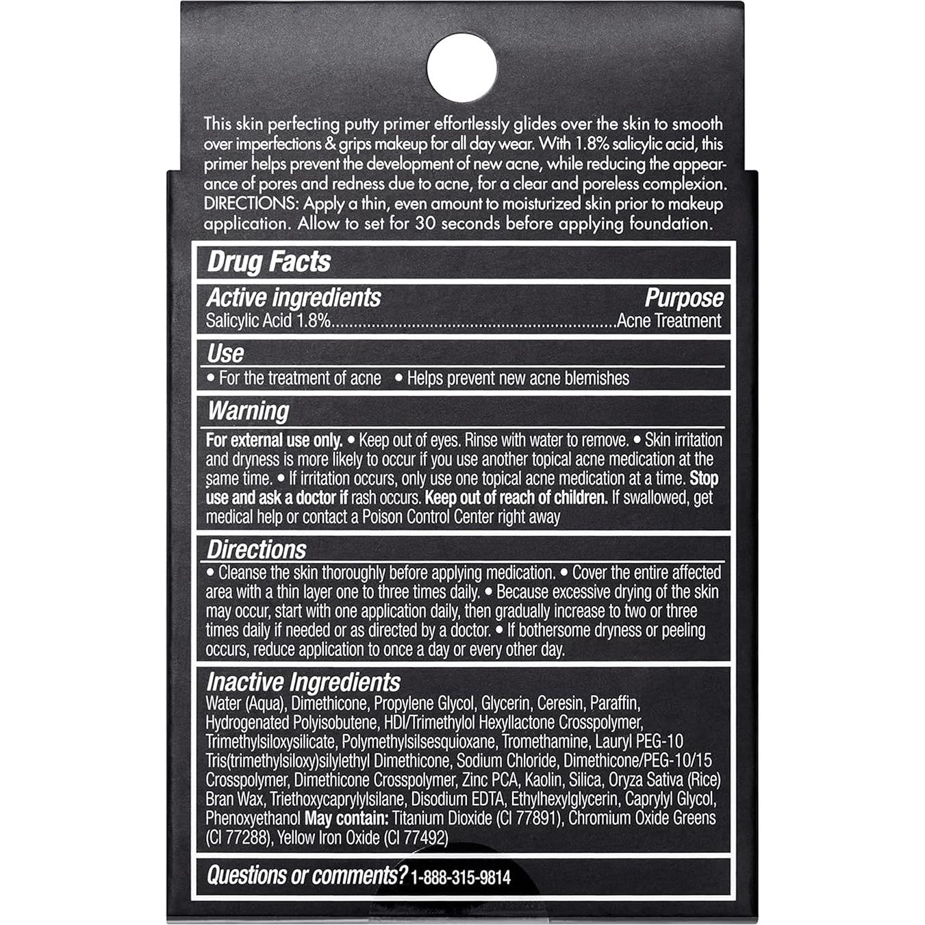 Primer Facial Antiacné e.l.f. 21g - Con Ácido Salicílico