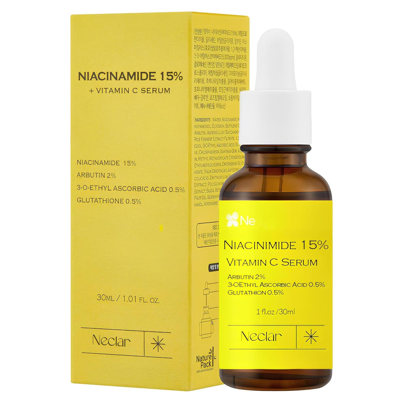 Suero de Niacinamida 15% Coreano - Vitamina C y Glutación