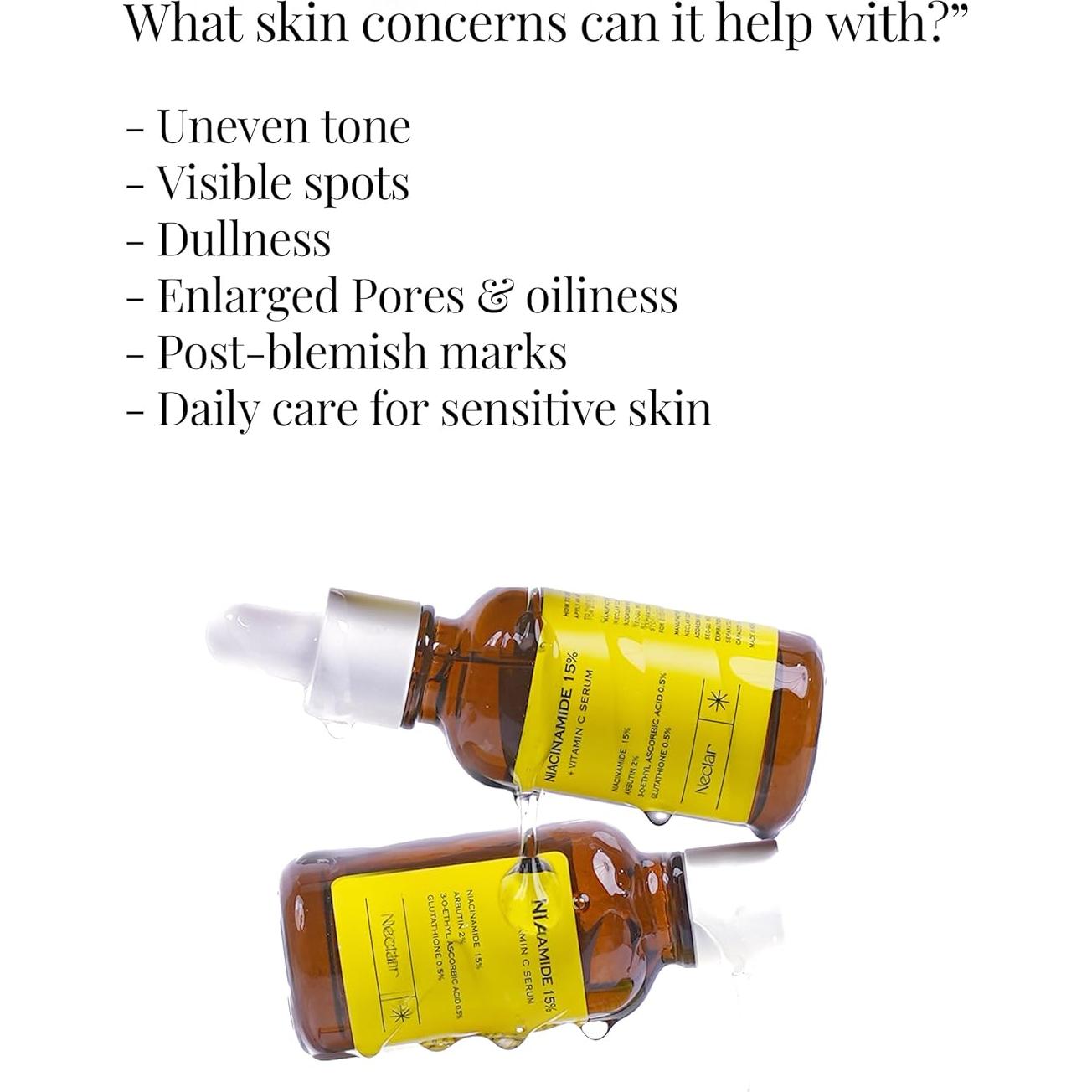 Suero de Niacinamida 15% Coreano - Vitamina C y Glutación