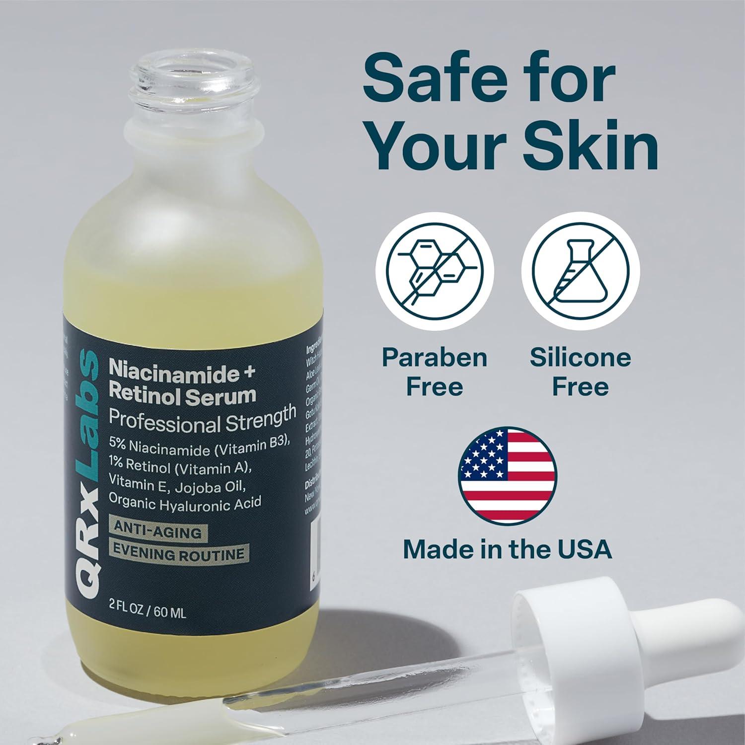 Suero Anti-Envejecimiento QRxLabs 59 ml Niacinamida 5% Retinol 1%