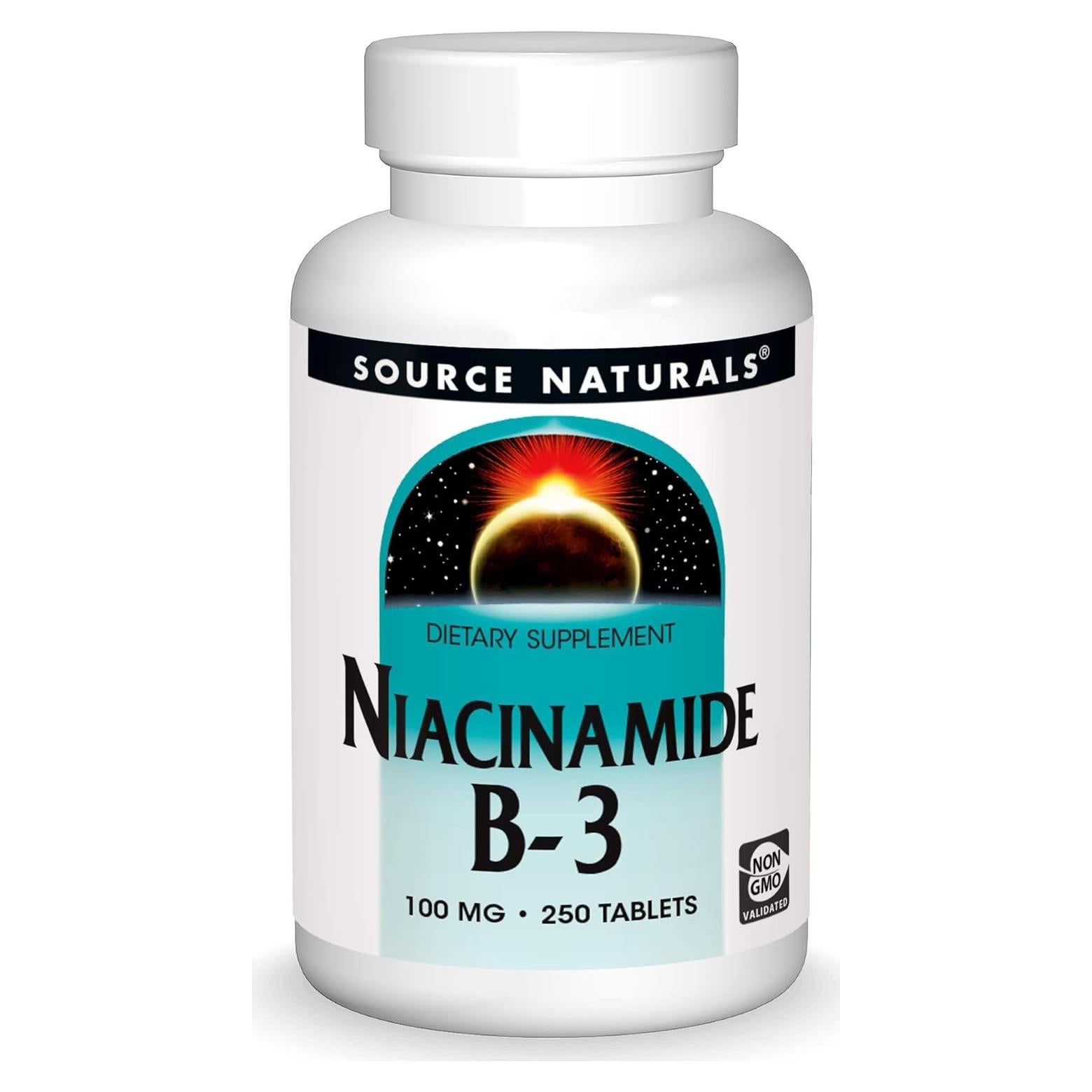Suplemento Dietético Niacinamida B-3 Source Naturals 100 mg - 250 Tabletas