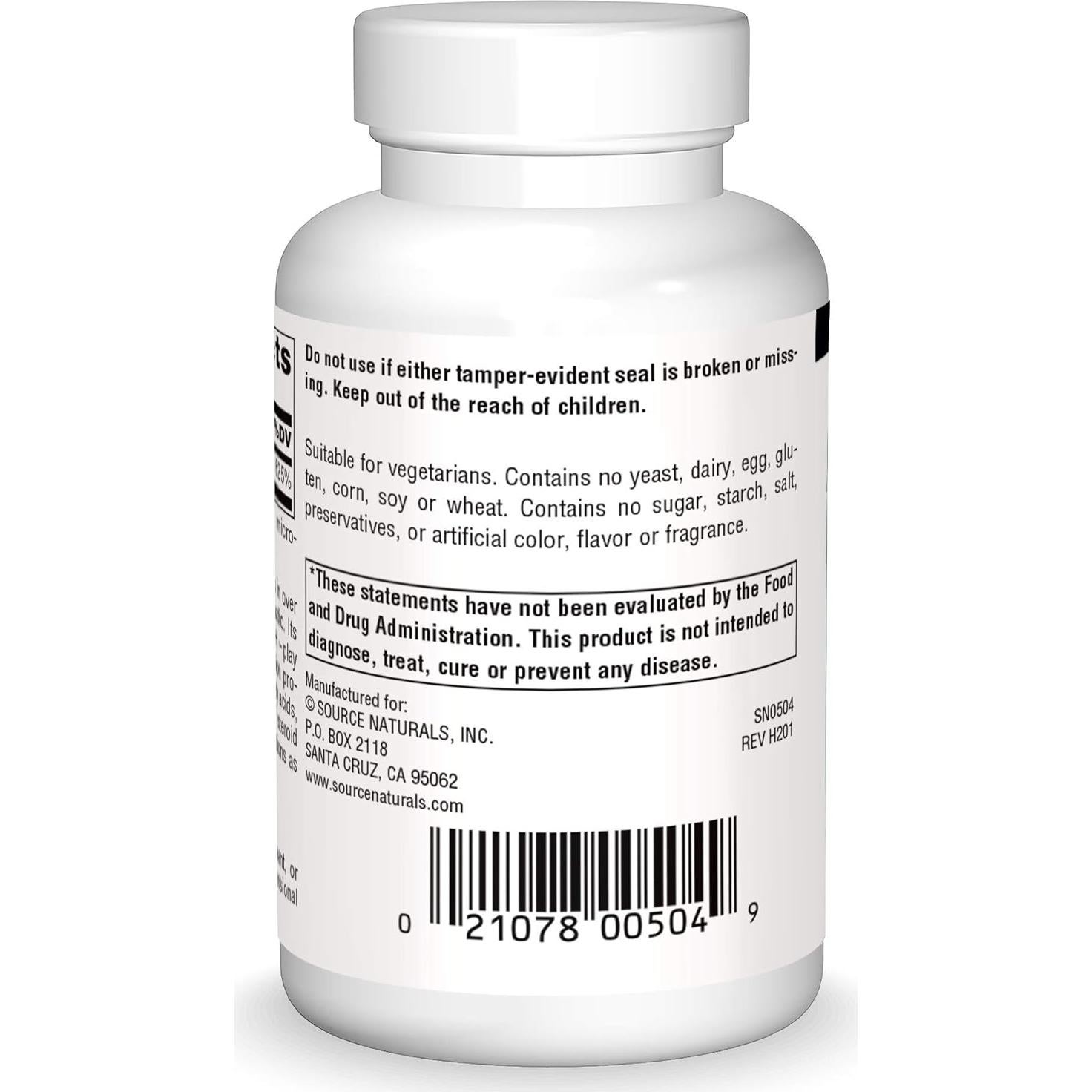 Suplemento Dietético Niacinamida B-3 Source Naturals 100 mg - 250 Tabletas