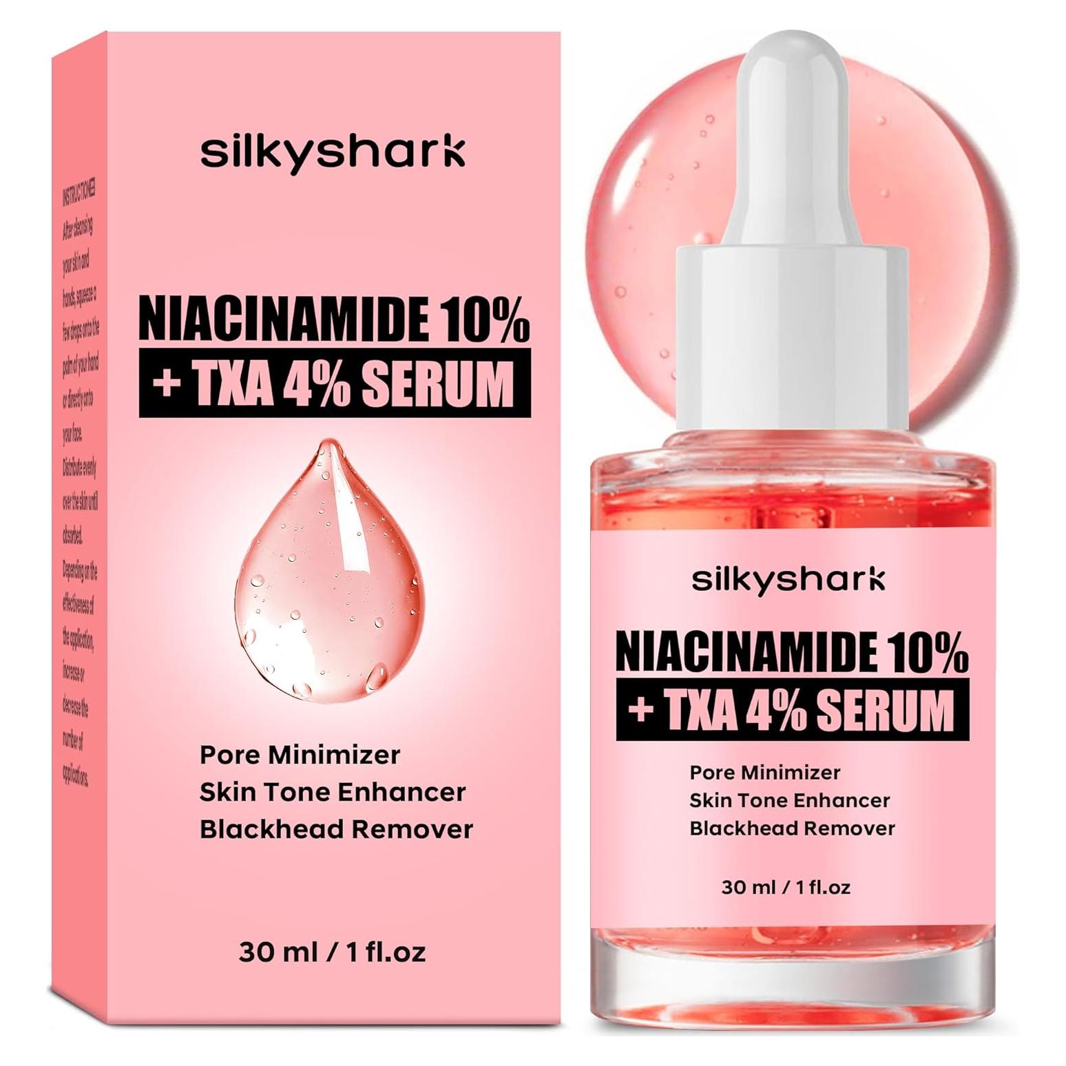 Suero Facial SilkyShark 30 ml - 10% Niacinamida + 4% TXA