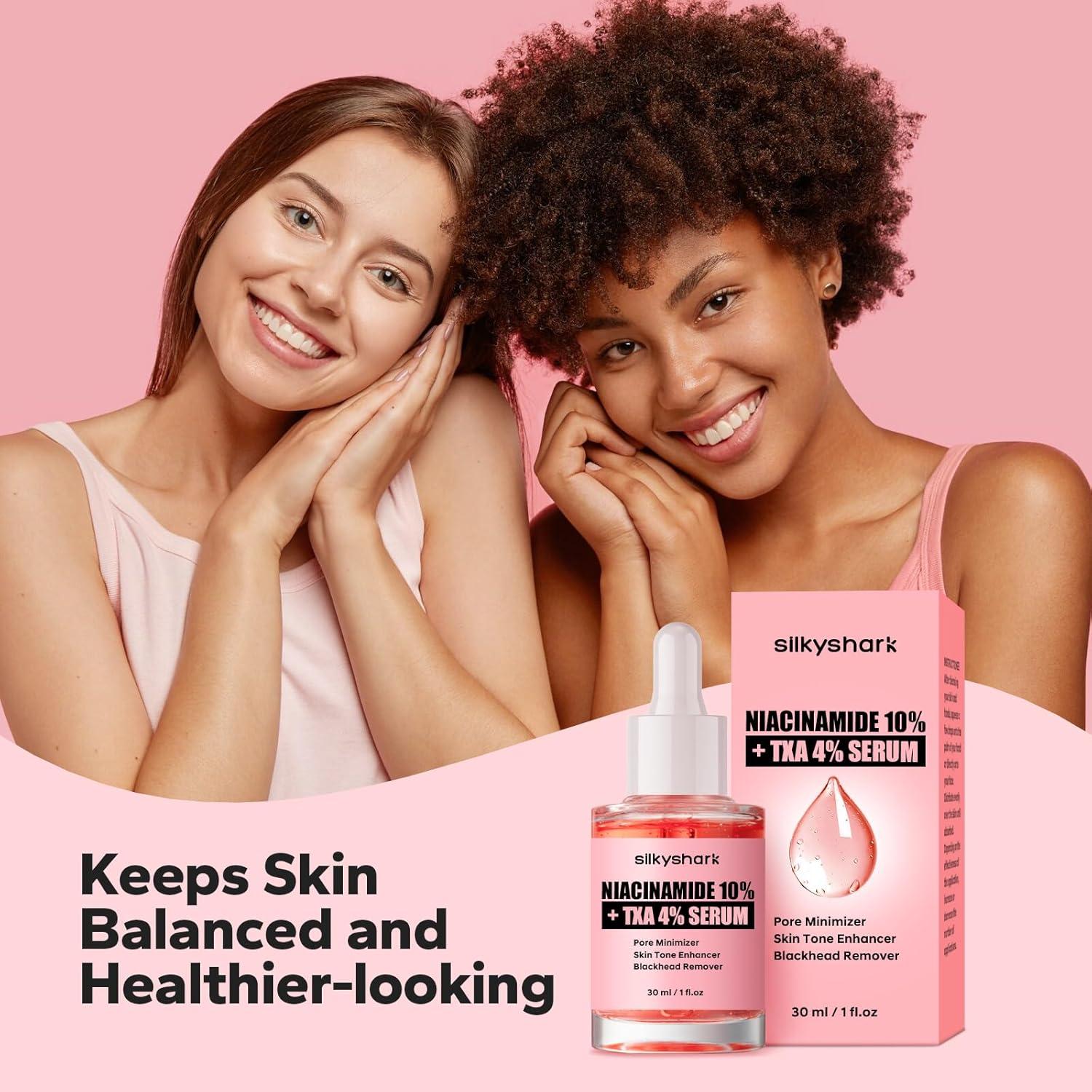 Suero Facial SilkyShark 30 ml - 10% Niacinamida + 4% TXA