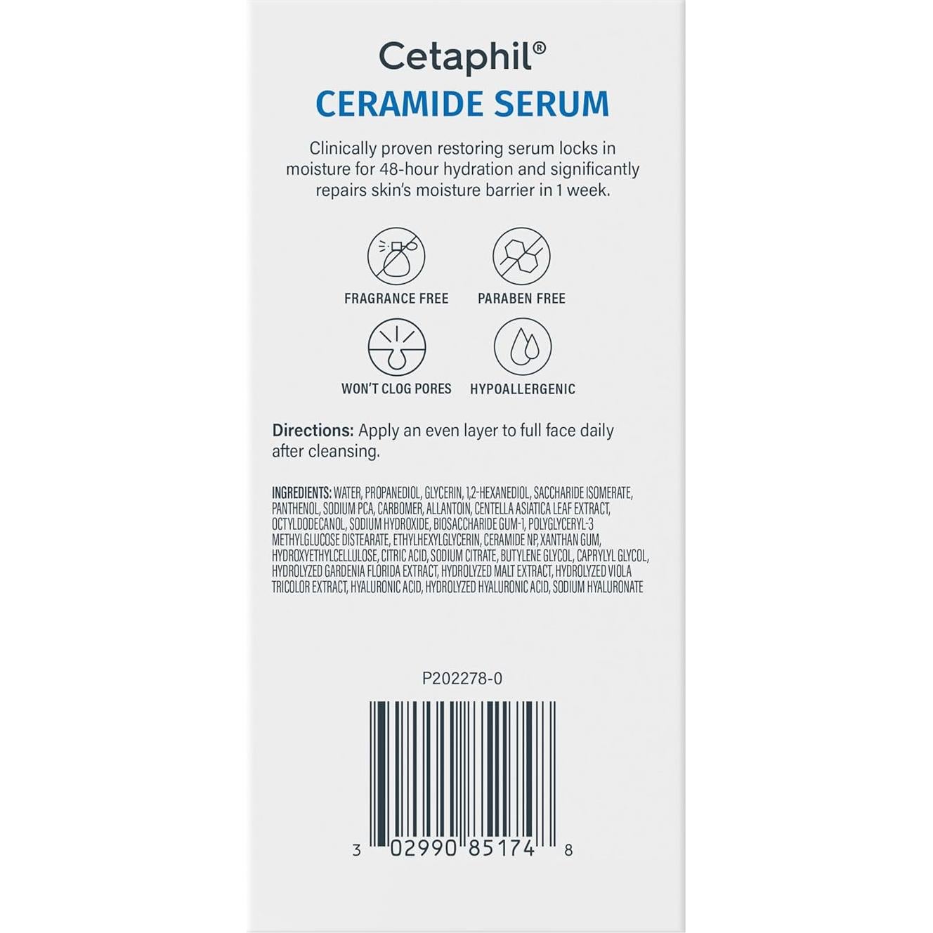 Suero de Ceramida Cetaphil 29.57ml para Piel Sensible