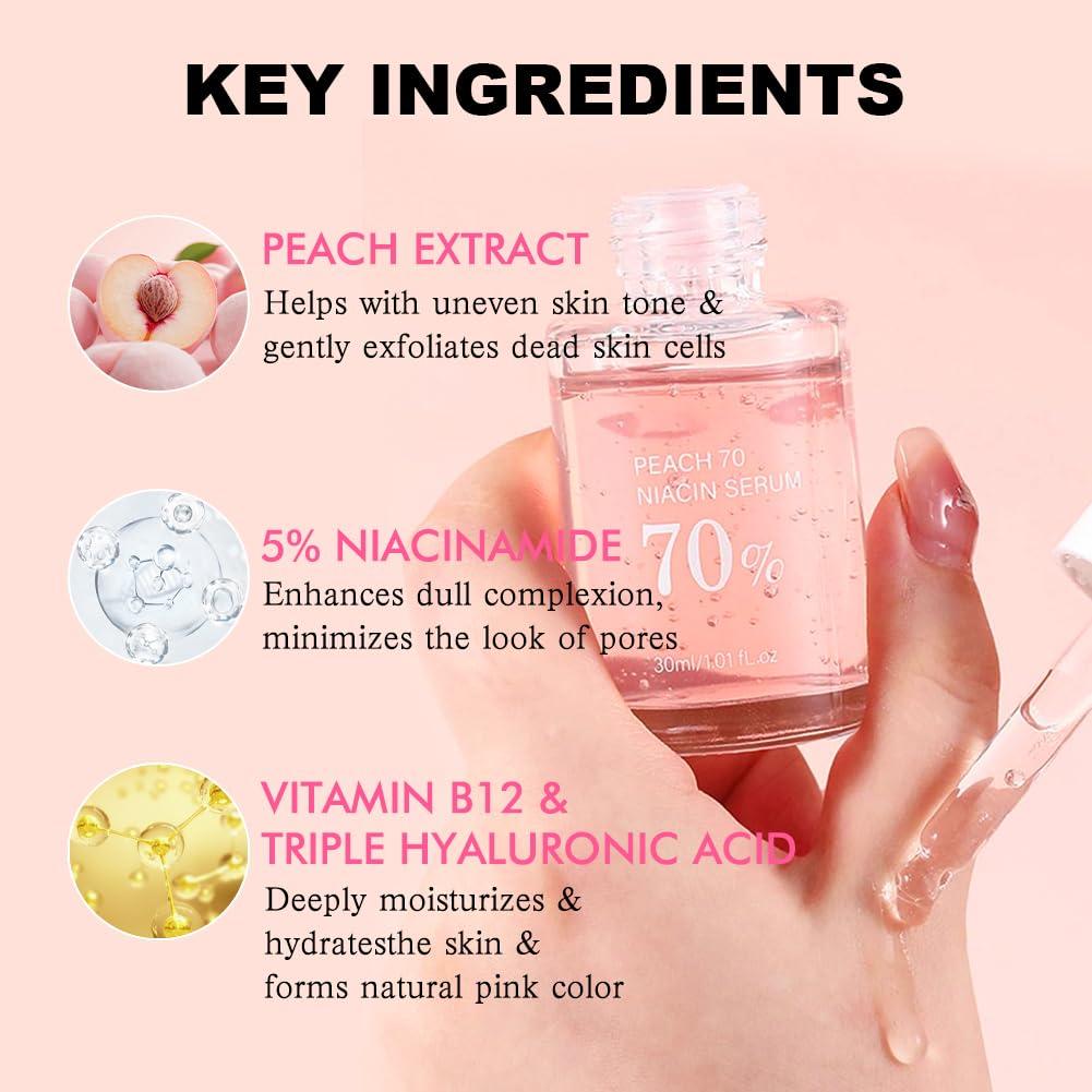 Suero Facial de Niacinamida 70% Durazno COSMOO 40g