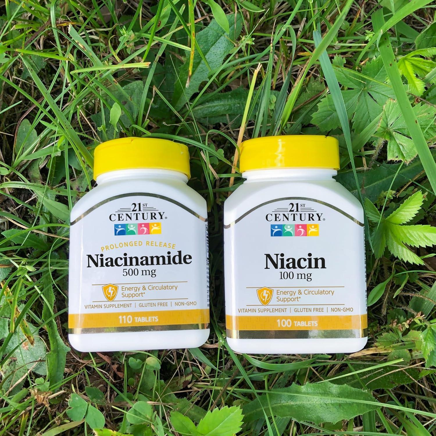 Tabletas de Niacinamida 500 mg 21st Century - 110 Conteo