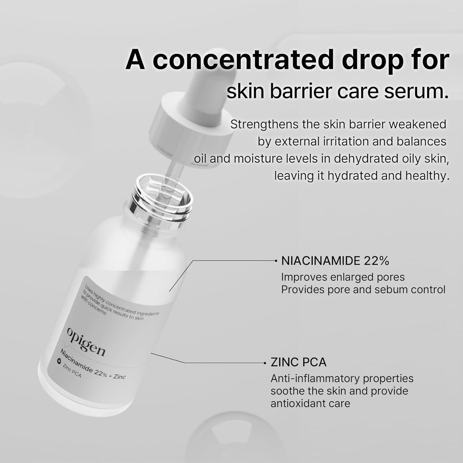 Suero de Niacinamida 22% + Zinc Opigen 30ml - Reductor de Poros