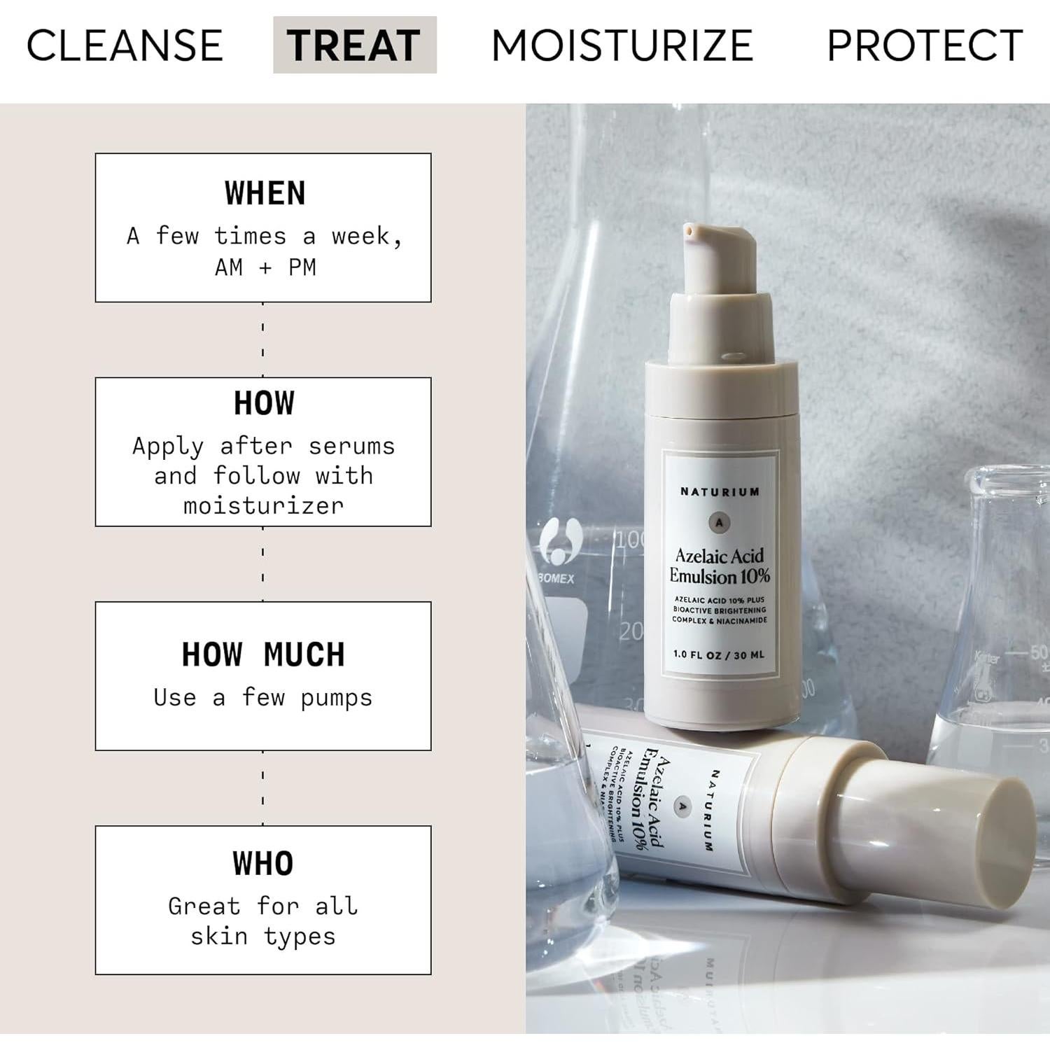 Emulsión Ácido Azelaico 10% Naturium 28.35 g Cuidado Piel