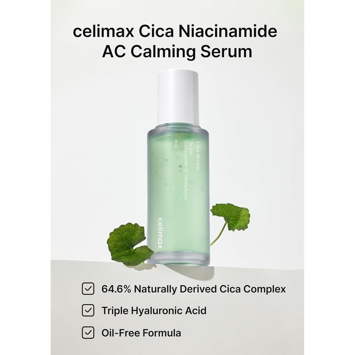 Suero Calmante Cica Niacinamida 40ml Celimax - Hidratante