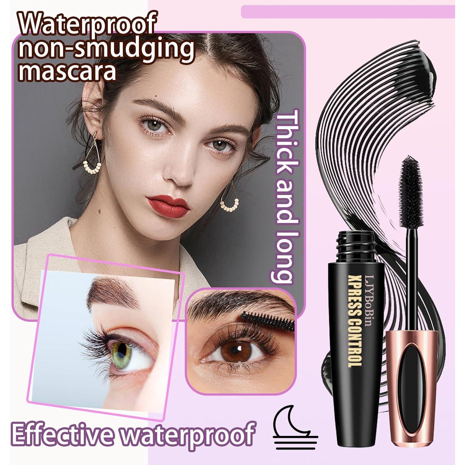 Máscara de Pestañas Negra Impermeable LJYBoBin 2 Piezas