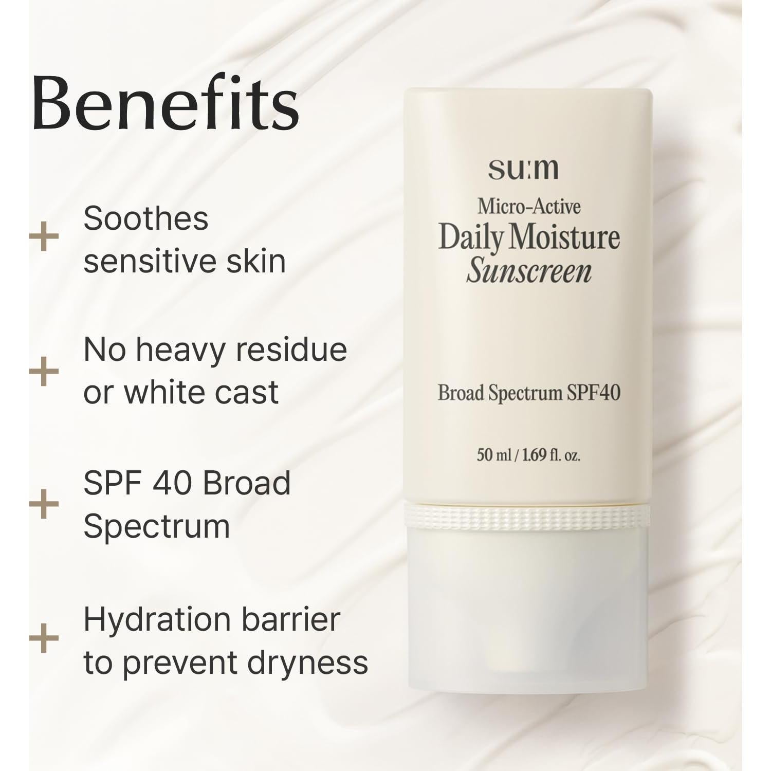 Protector Solar SU:M Micro-Active SPF 40 49.6 ml - Hidratante