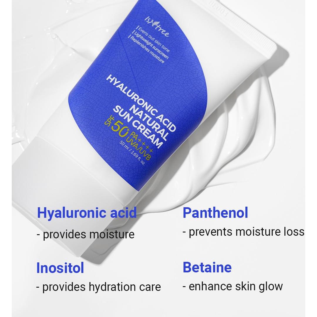 Protector Solar ISNTREE SPF50 PA++++ 50ml con Ácido Hialurónico