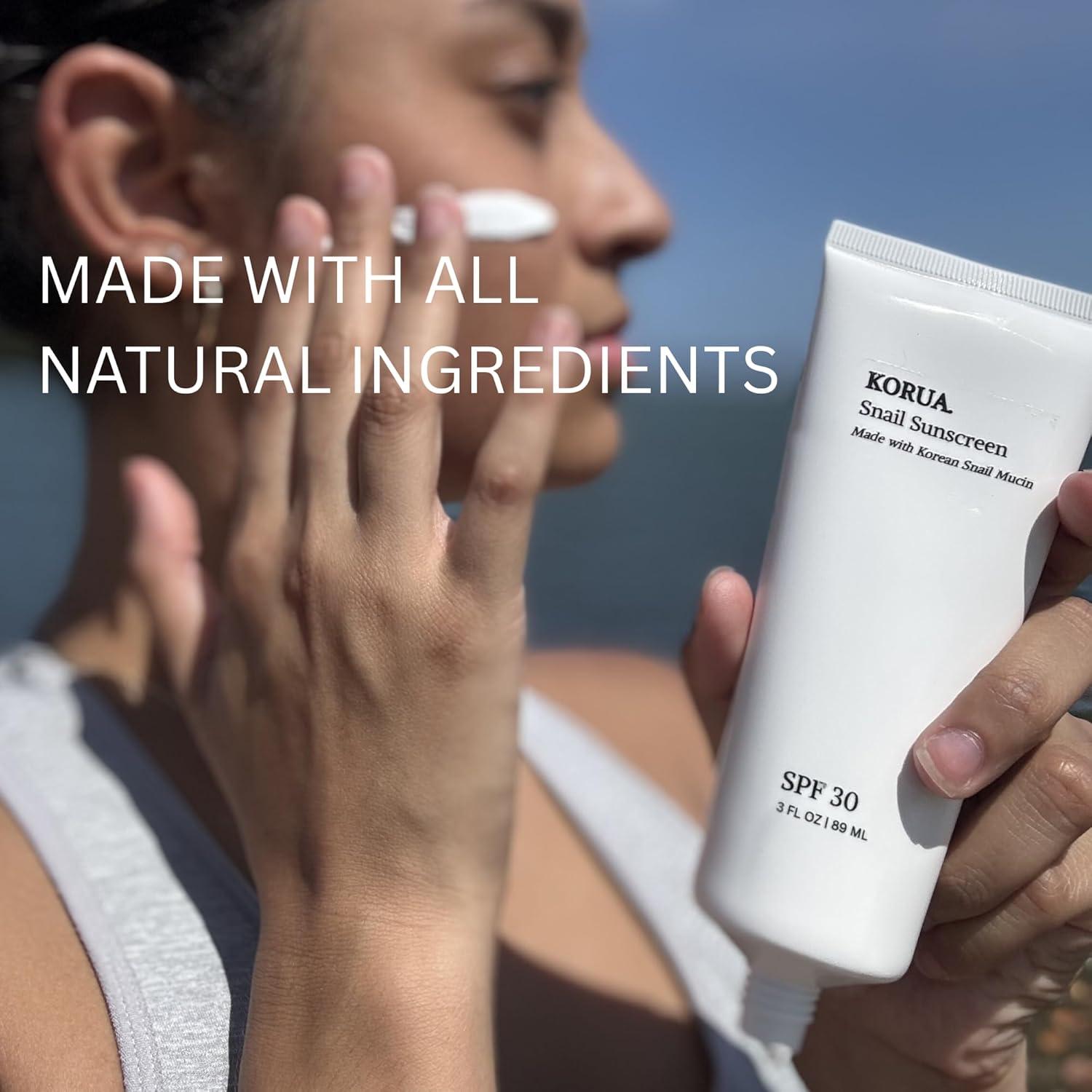 Protector Solar Natural SPF 30 Korua con Mucina de Caracol