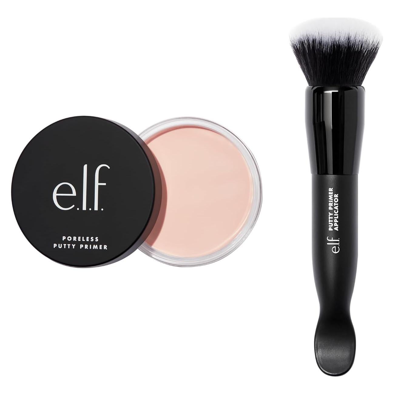 Primer Sin Poros e.l.f. + Brocha Aplicadora 2 en 1 Vegano