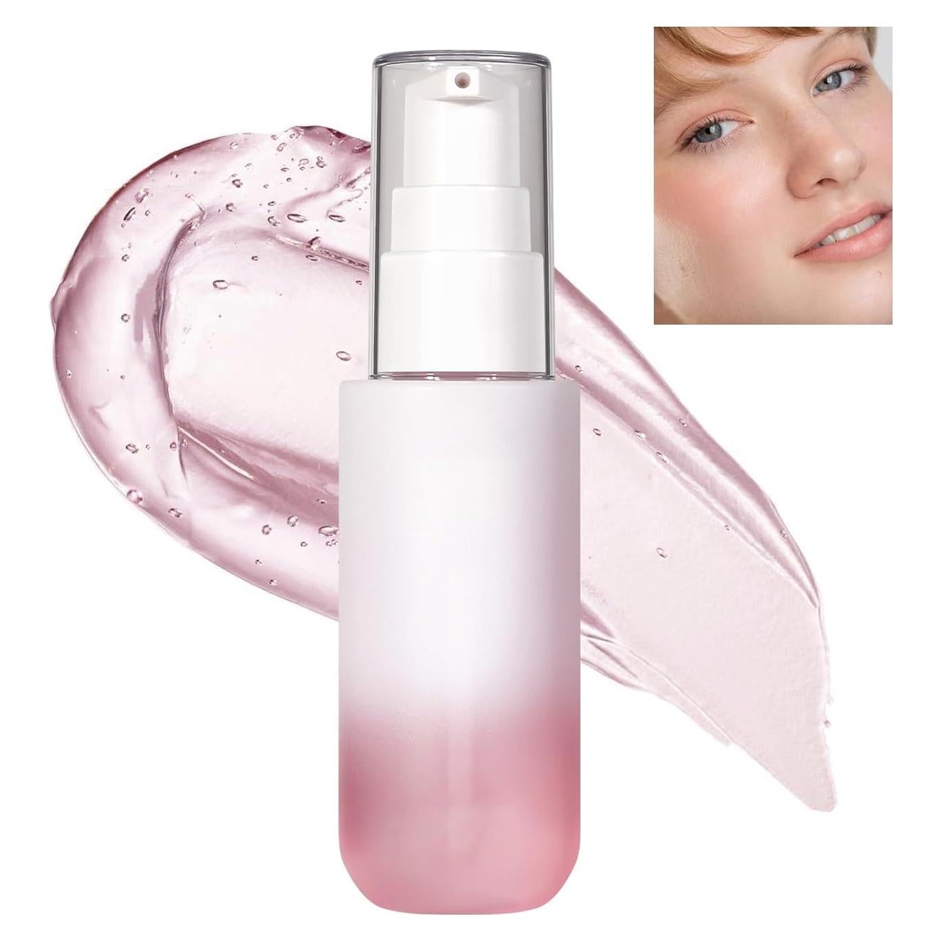 Primer Hidratante Facial Larga Duración Primer Power-Grip Rosa