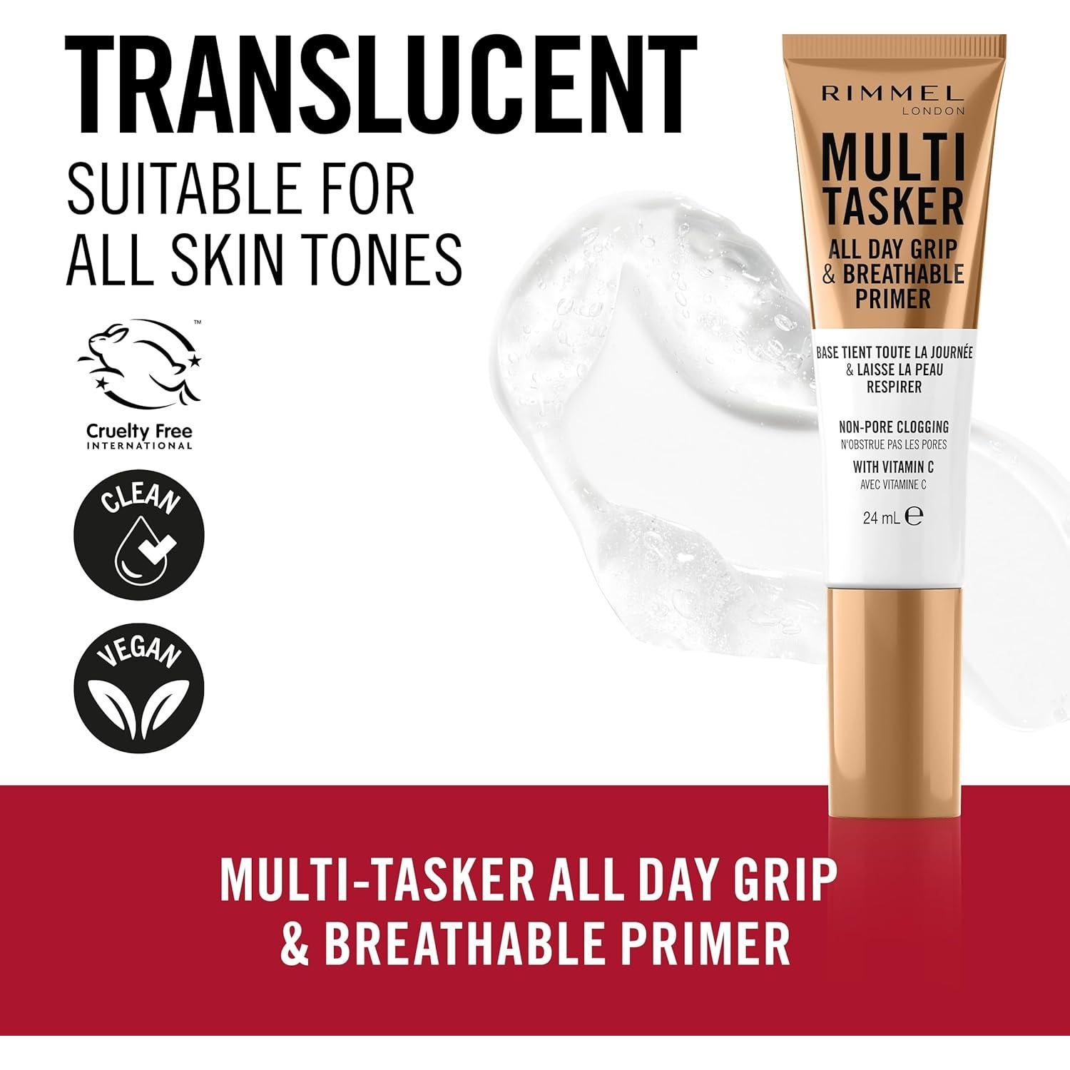 Base Transpirable Rimmel Multi-Tasker 37.69g con Vitamina C